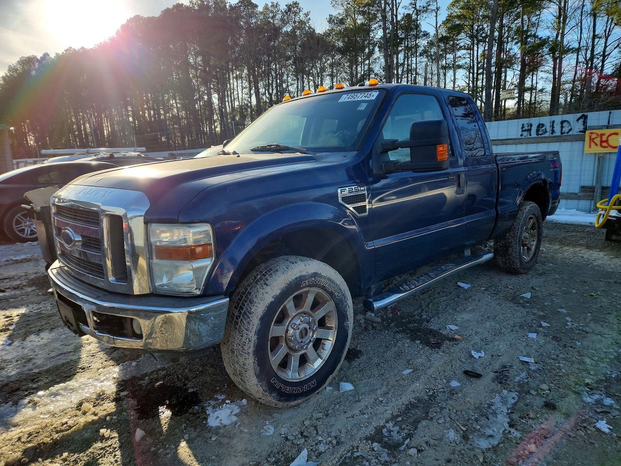 2008 Ford F250 Super Duty Blue vin: 1FTSX21RX8EB22022
