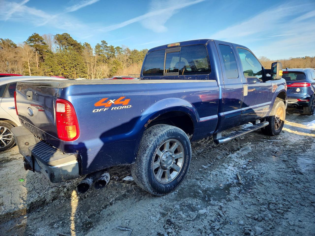 2008 Ford F250 Super Duty Blue vin: 1FTSX21RX8EB22022