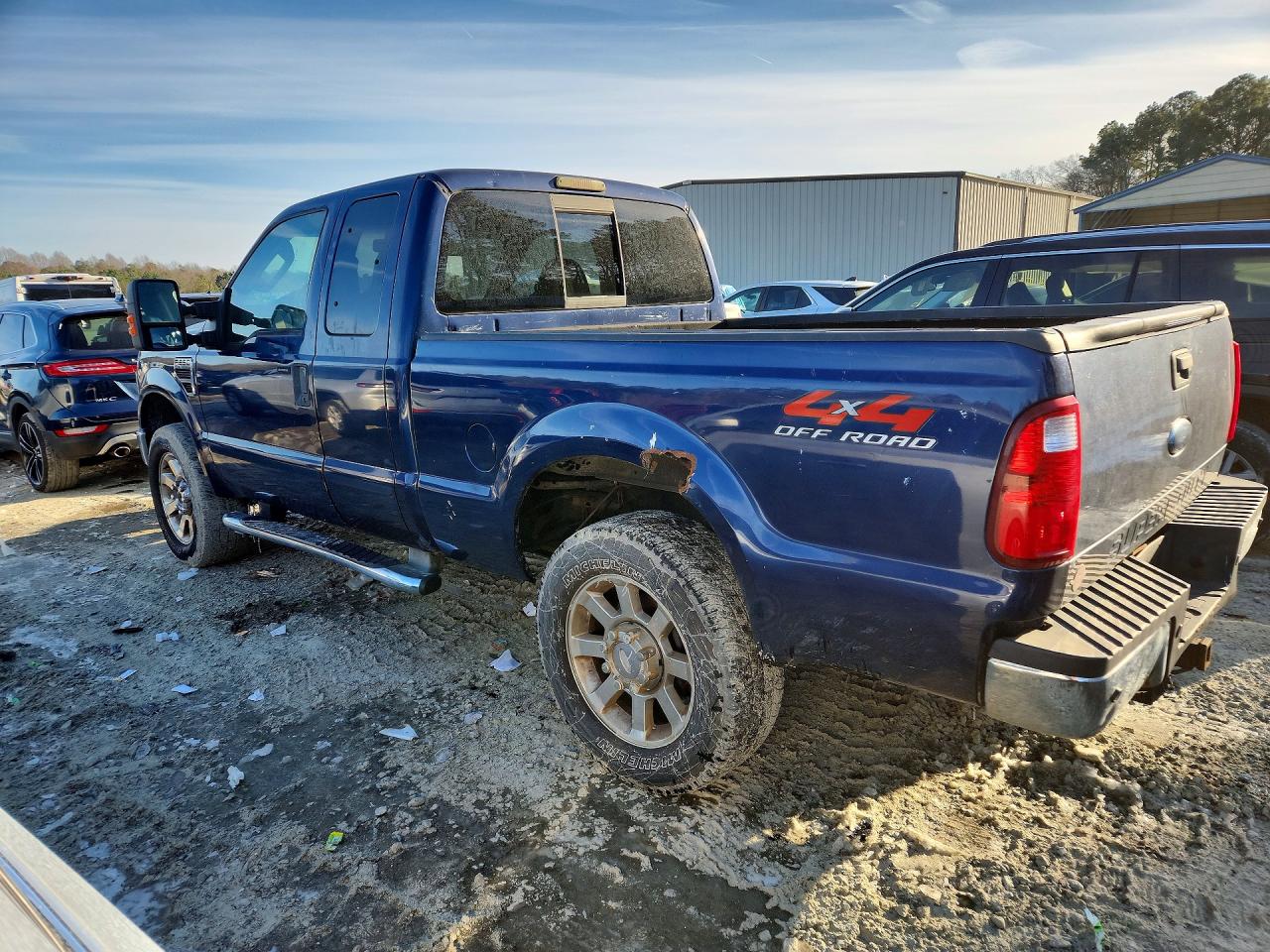 2008 Ford F250 Super Duty Blue vin: 1FTSX21RX8EB22022