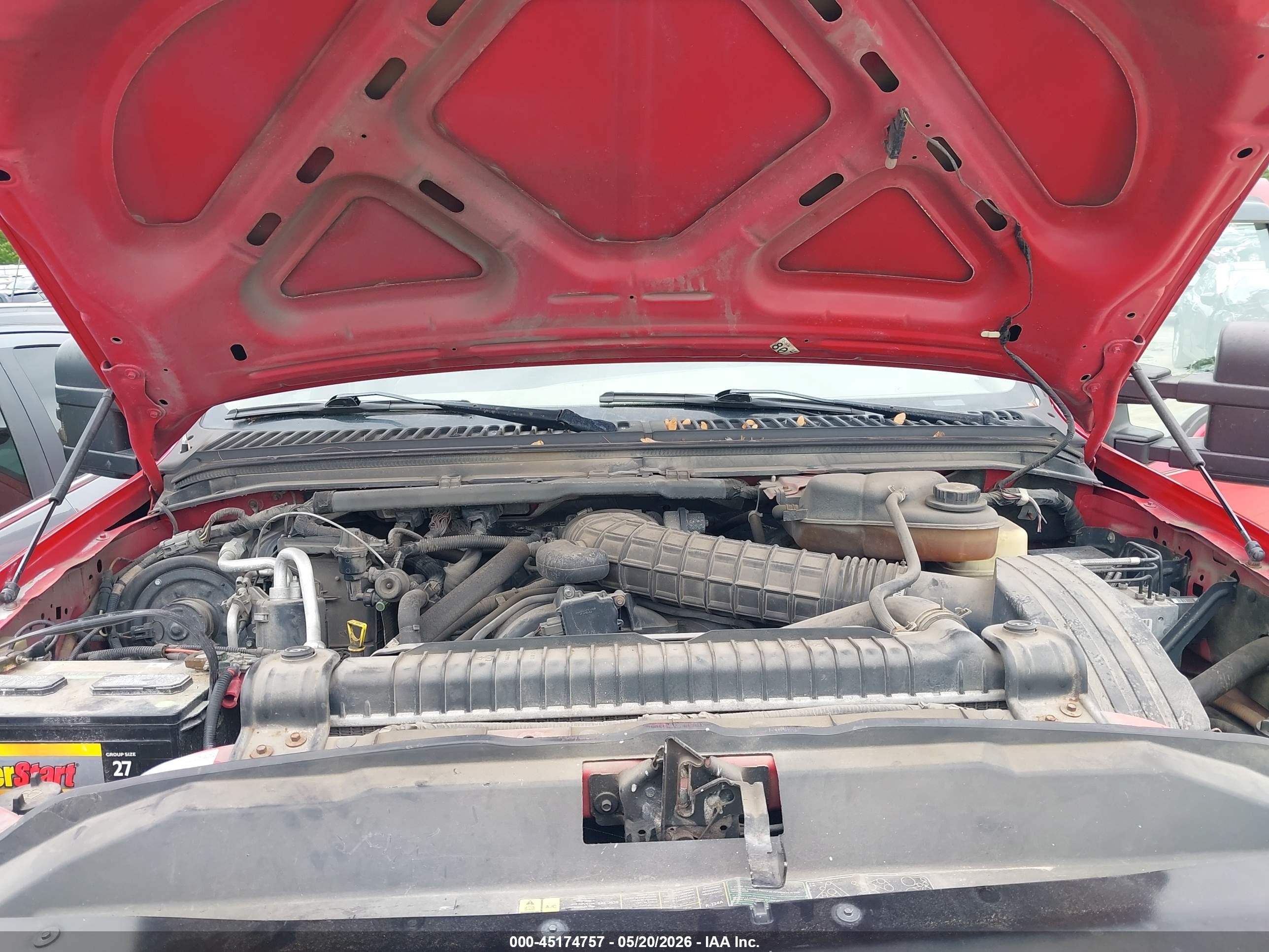 2005 Ford F-250 Lariat/xl/xlt Red vin: 1FTSX21Y95EB78892