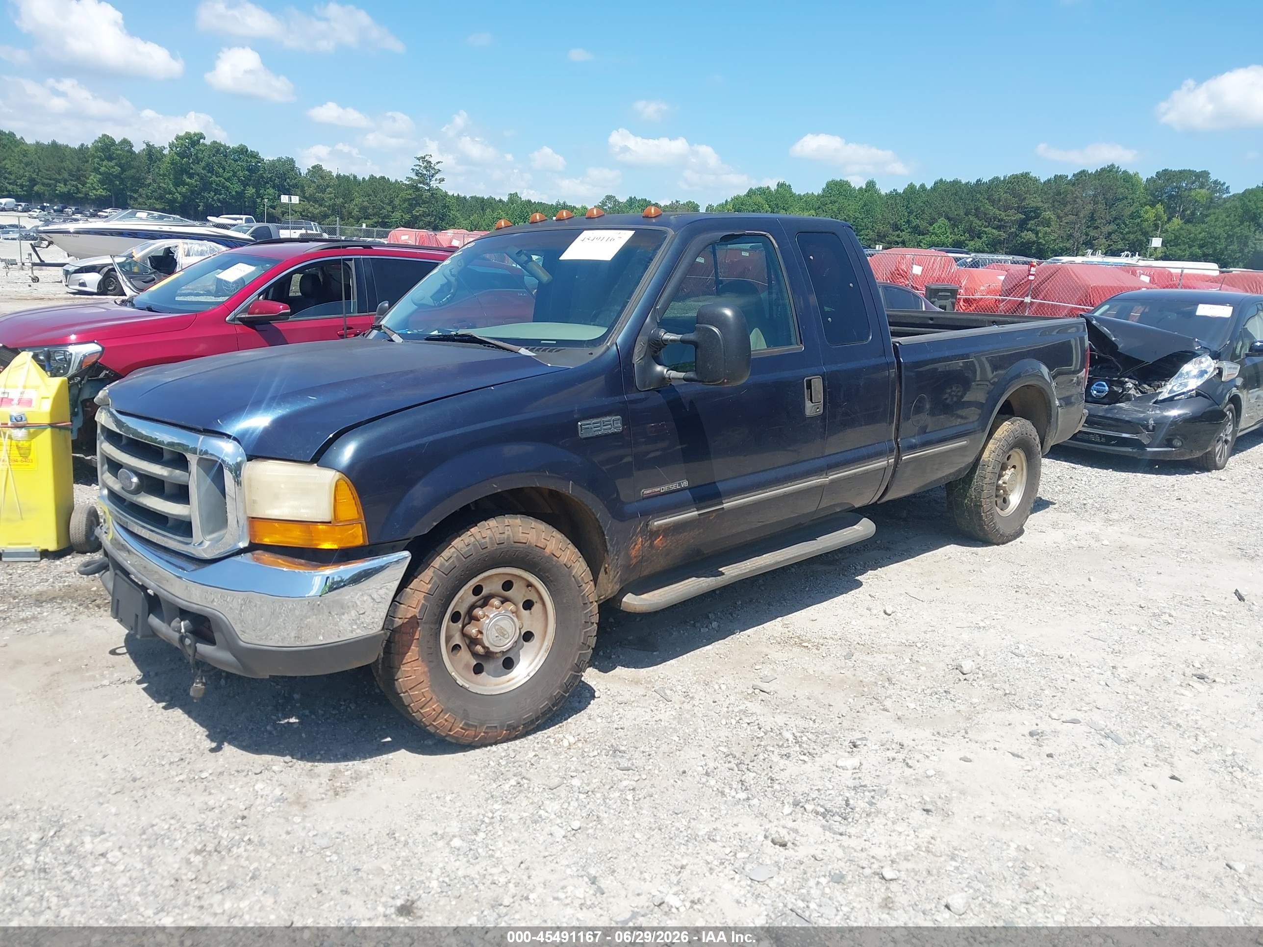 1999 Ford F-350 Lariat/xl/xlt Blue vin: 1FTSX30F2XEC86330