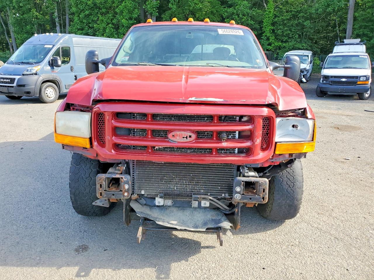 2002 Ford F350 Srw Super Duty Red vin: 1FTSX31F22EC03003