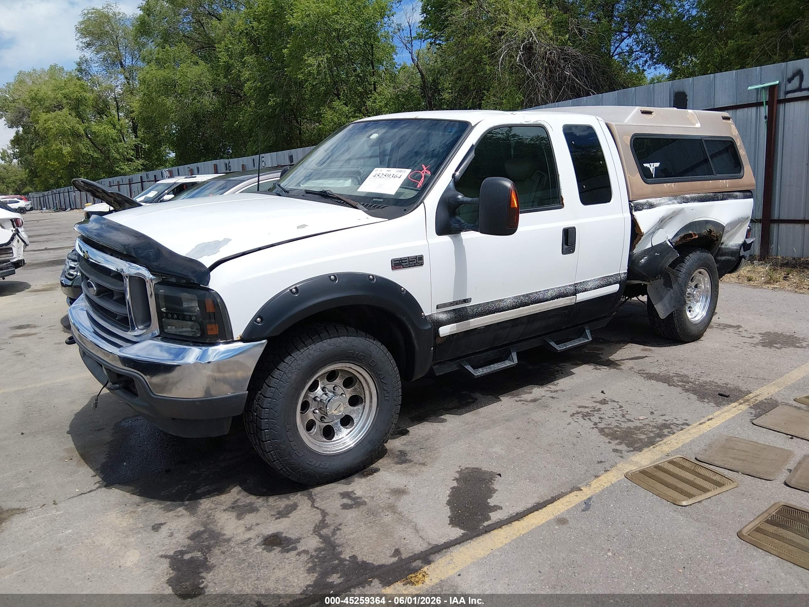 2001 Ford F-350 Lariat/xl/xlt White vin: 1FTSX31F91EB48449