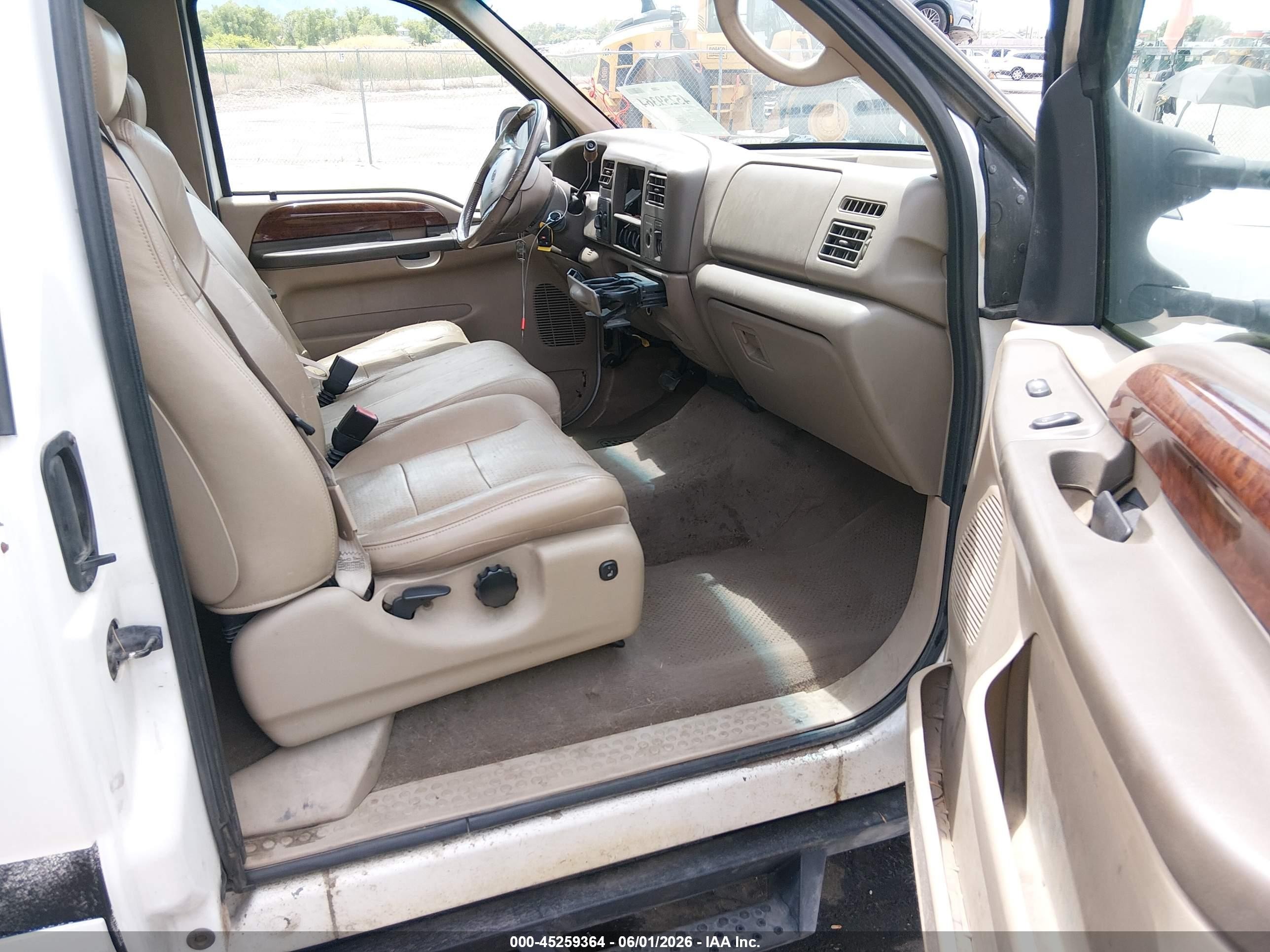 2001 Ford F-350 Lariat/xl/xlt White vin: 1FTSX31F91EB48449