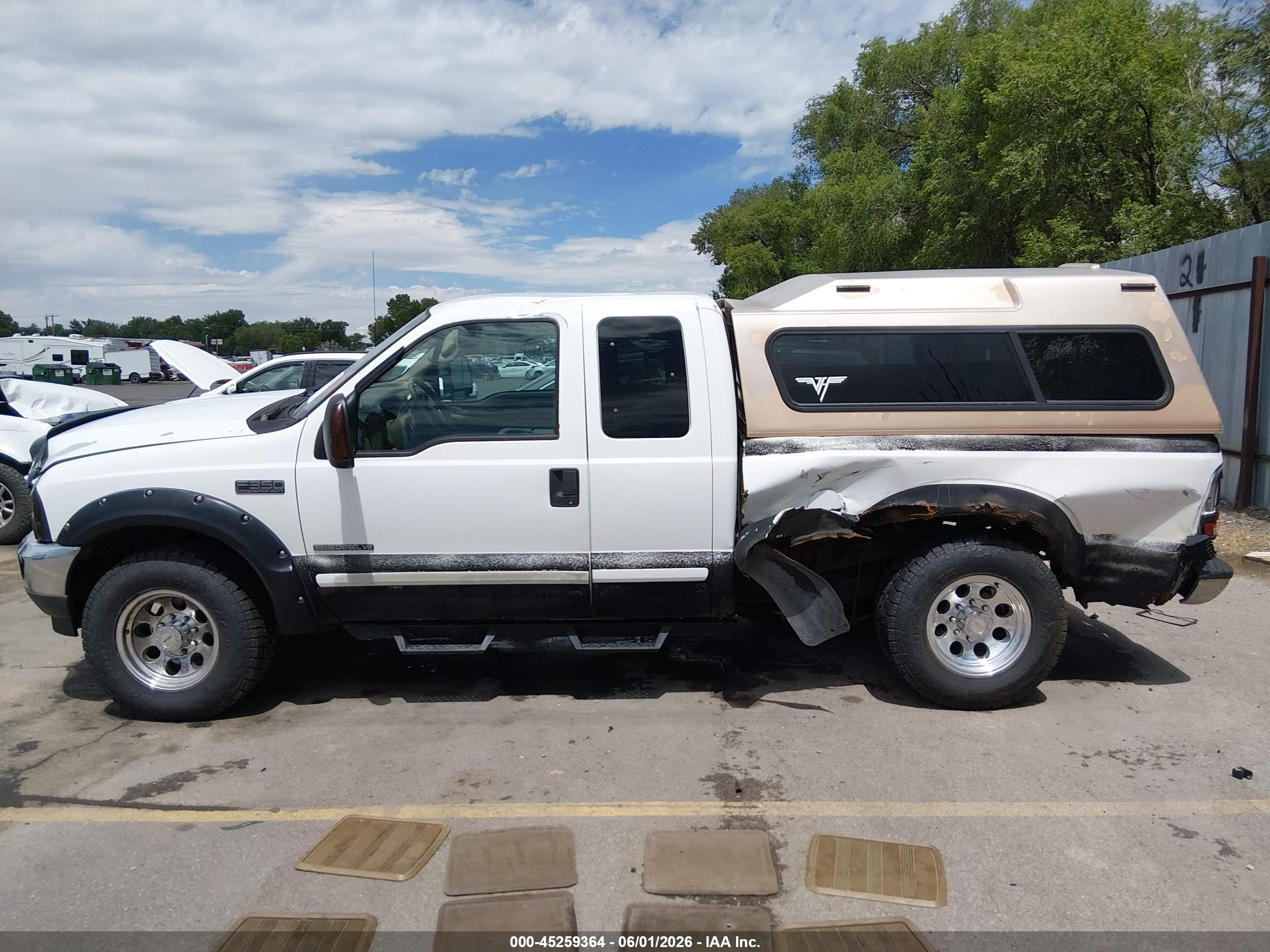 2001 Ford F-350 Lariat/xl/xlt White vin: 1FTSX31F91EB48449
