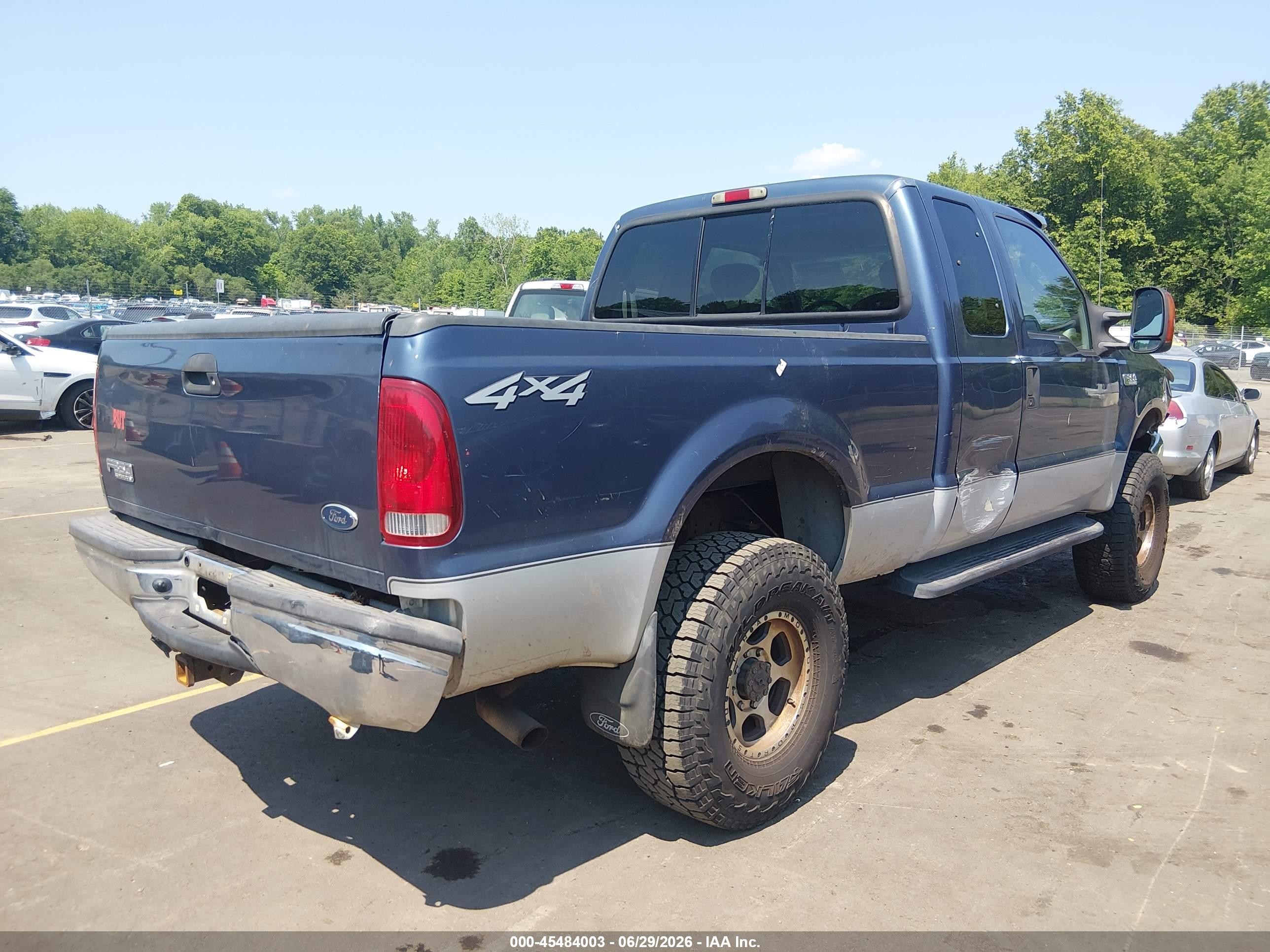 2004 Ford F-350 Lariat/xl/xlt Blue vin: 1FTSX31L24EB62753