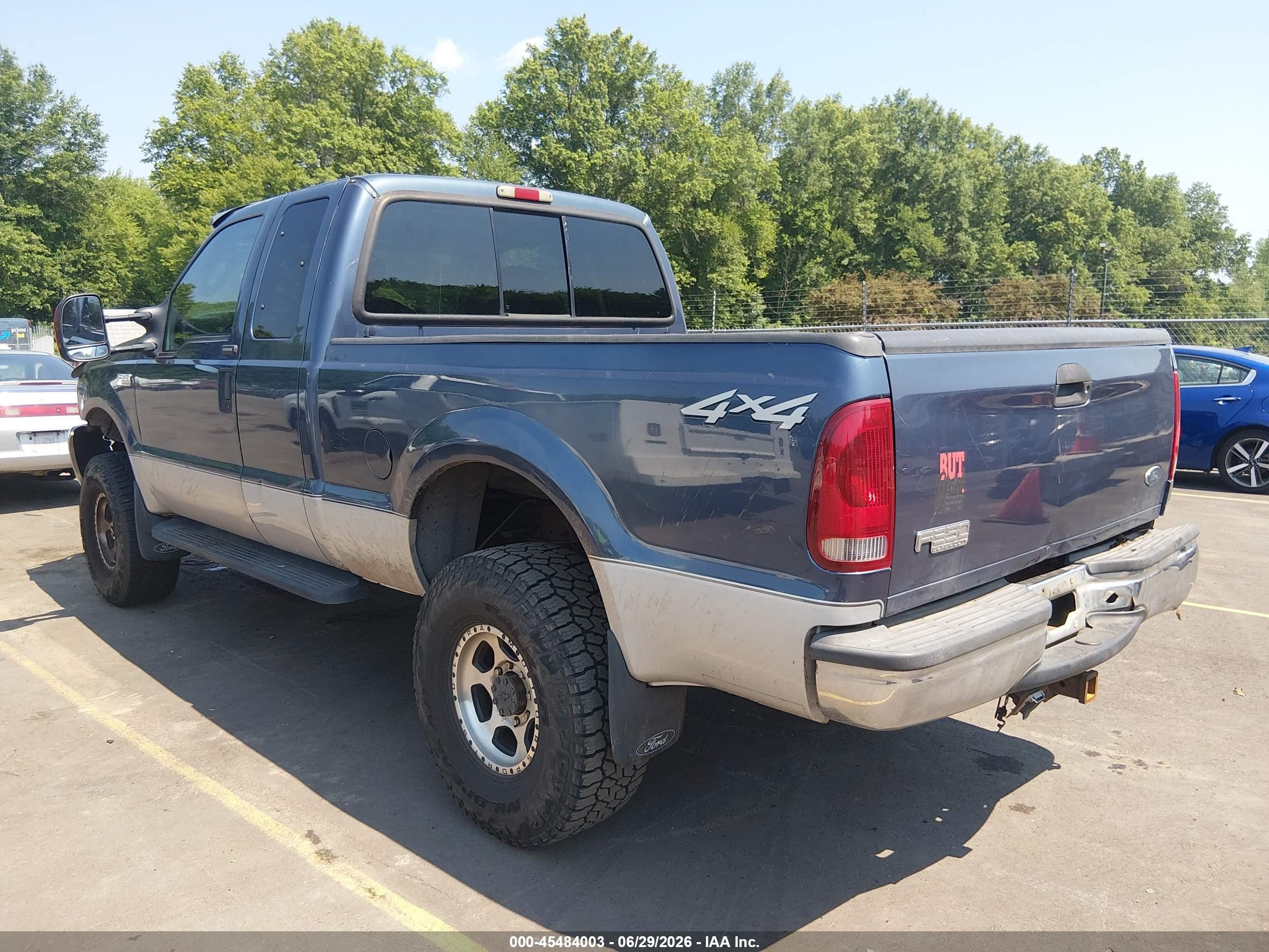 2004 Ford F-350 Lariat/xl/xlt Blue vin: 1FTSX31L24EB62753