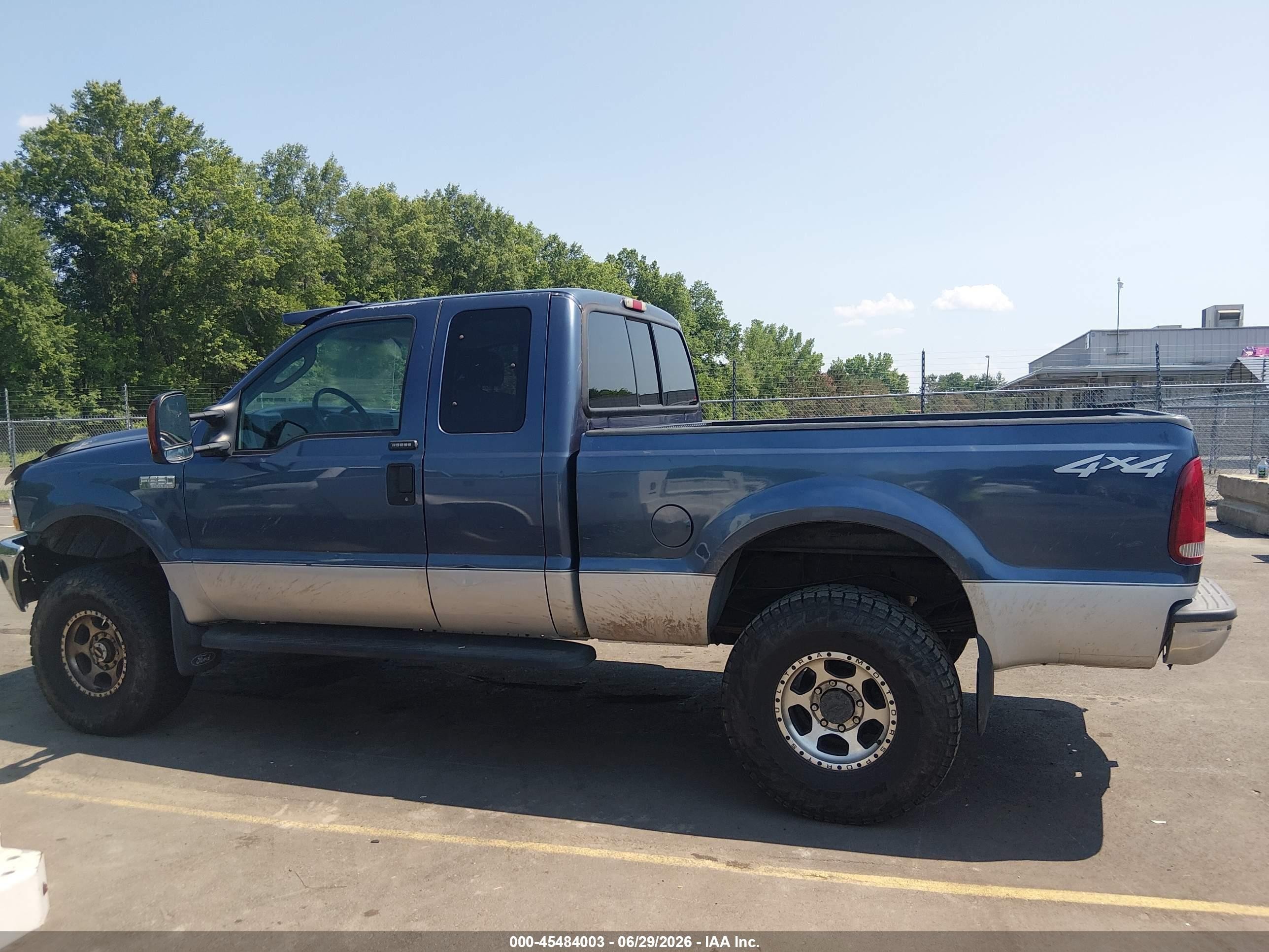 2004 Ford F-350 Lariat/xl/xlt Blue vin: 1FTSX31L24EB62753