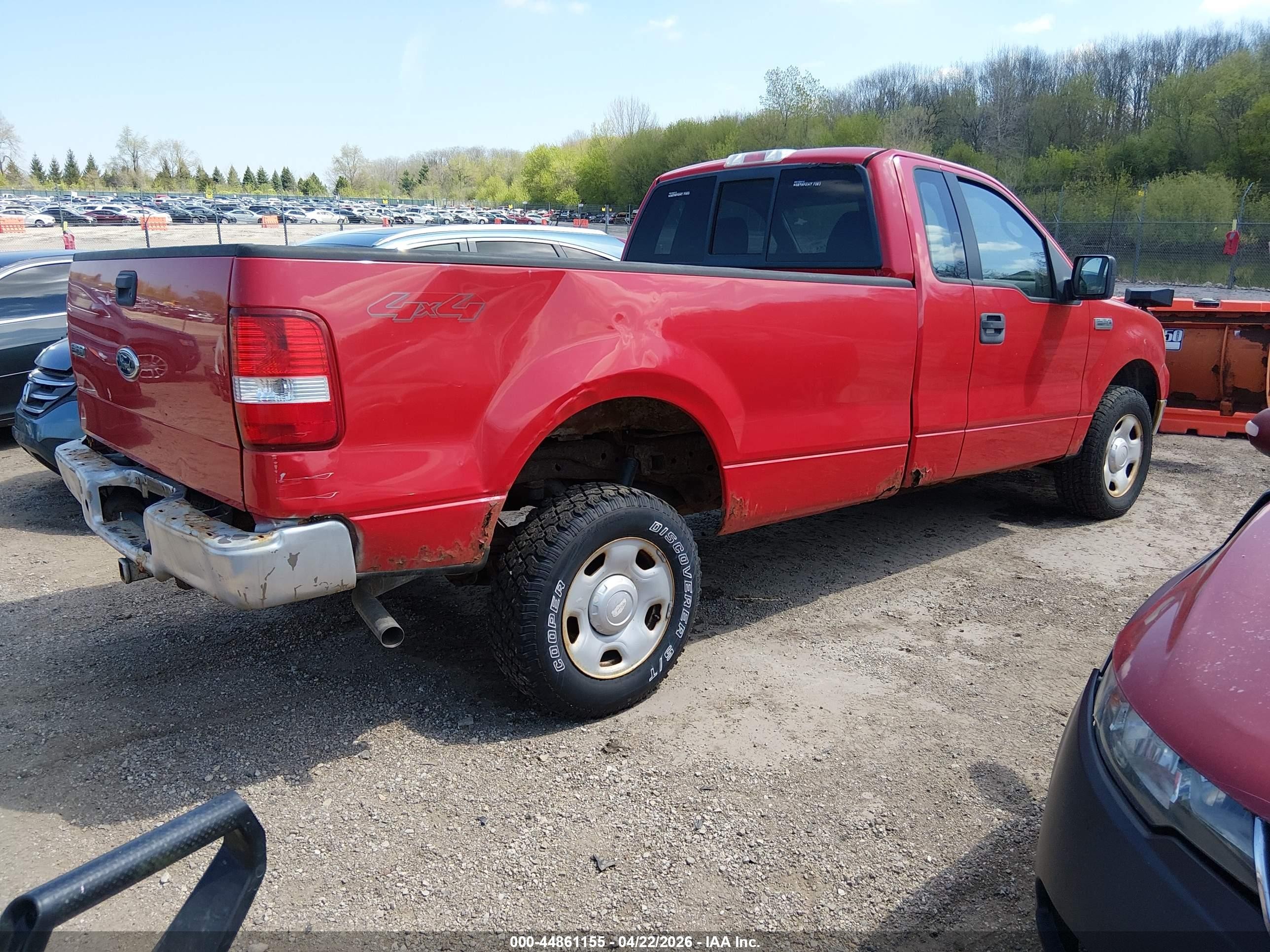 2006 Ford F-150 Fx4/xl/xlt Red vin: 1FTVF14526NA44884