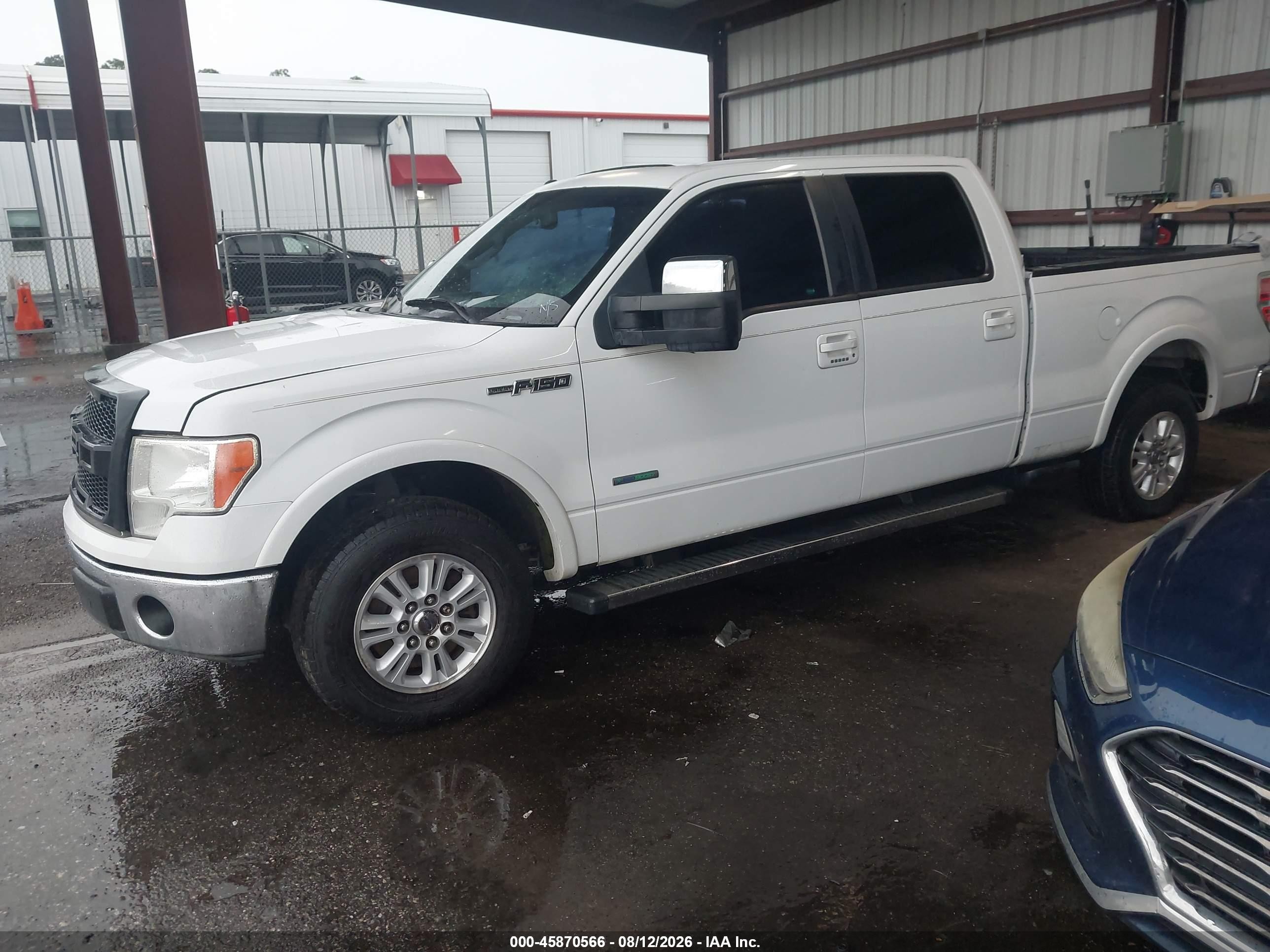 2012 Ford F-150 Lariat W/hd Payload Pkg White vin: 1FTVW1CT6CKD87503
