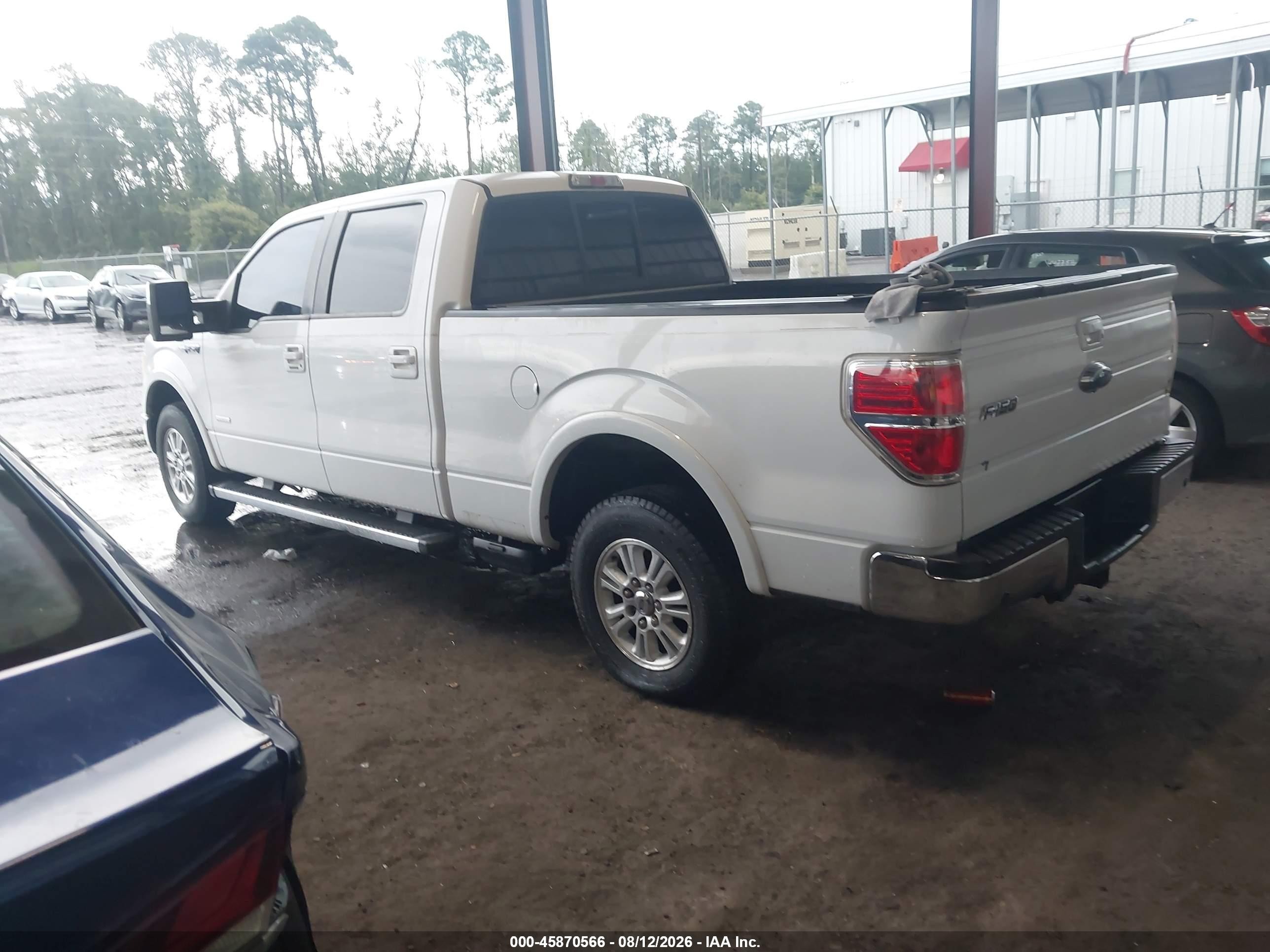 2012 Ford F-150 Lariat W/hd Payload Pkg White vin: 1FTVW1CT6CKD87503