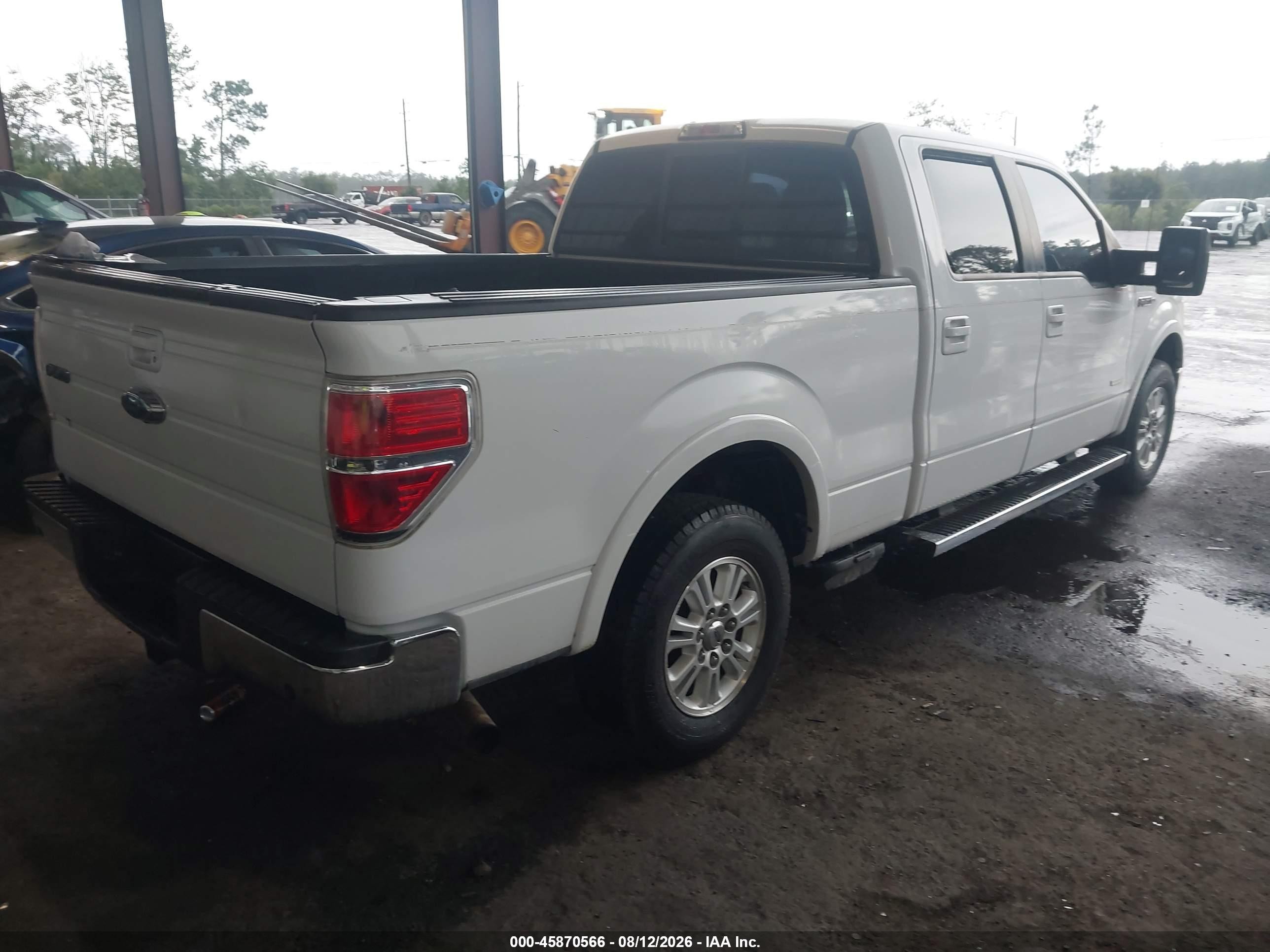 2012 Ford F-150 Lariat W/hd Payload Pkg White vin: 1FTVW1CT6CKD87503
