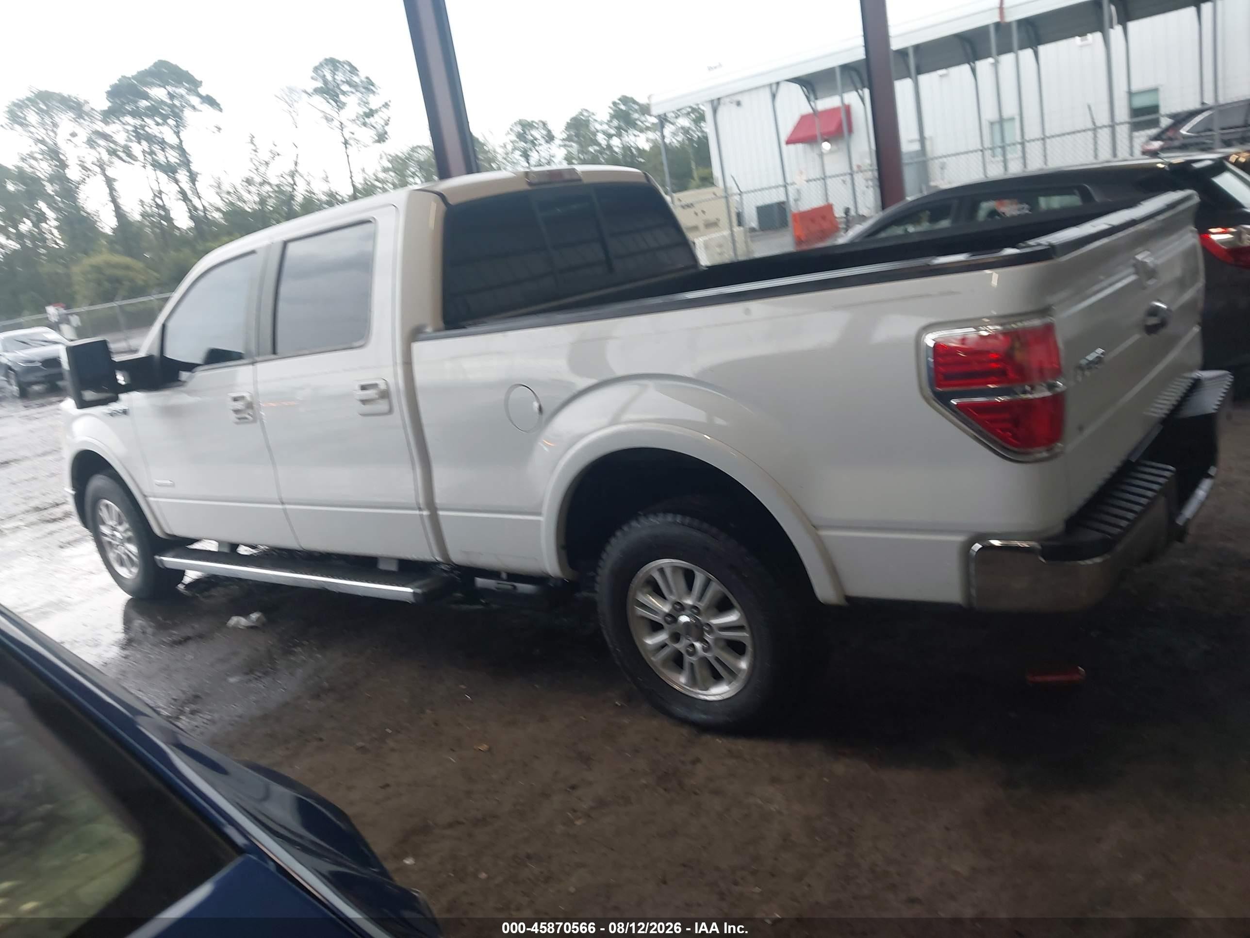 2012 Ford F-150 Lariat W/hd Payload Pkg White vin: 1FTVW1CT6CKD87503