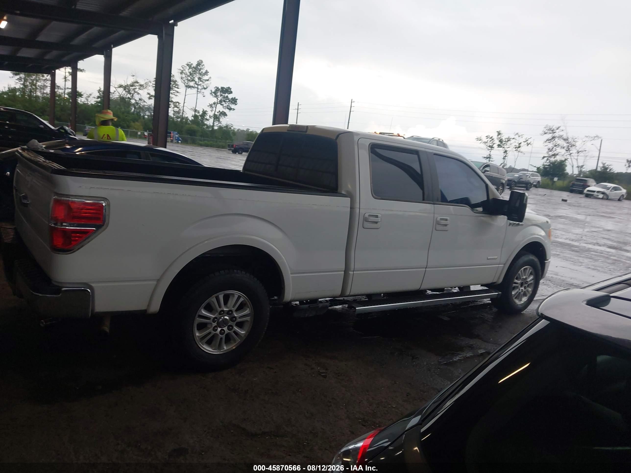 2012 Ford F-150 Lariat W/hd Payload Pkg White vin: 1FTVW1CT6CKD87503