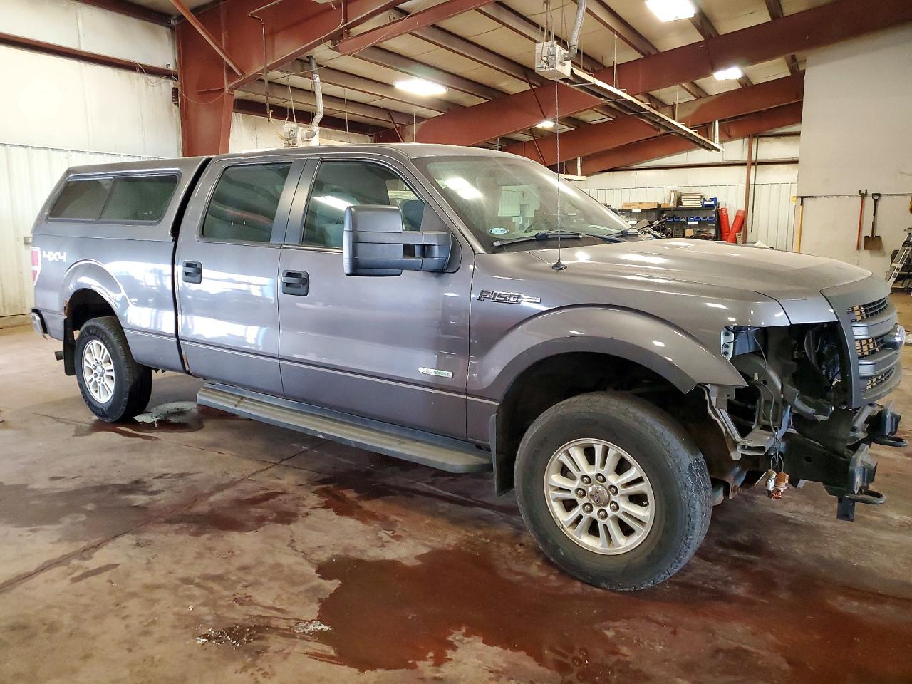 2013 Ford F150 Supercrew Gray vin: 1FTVW1ETXDKD29909