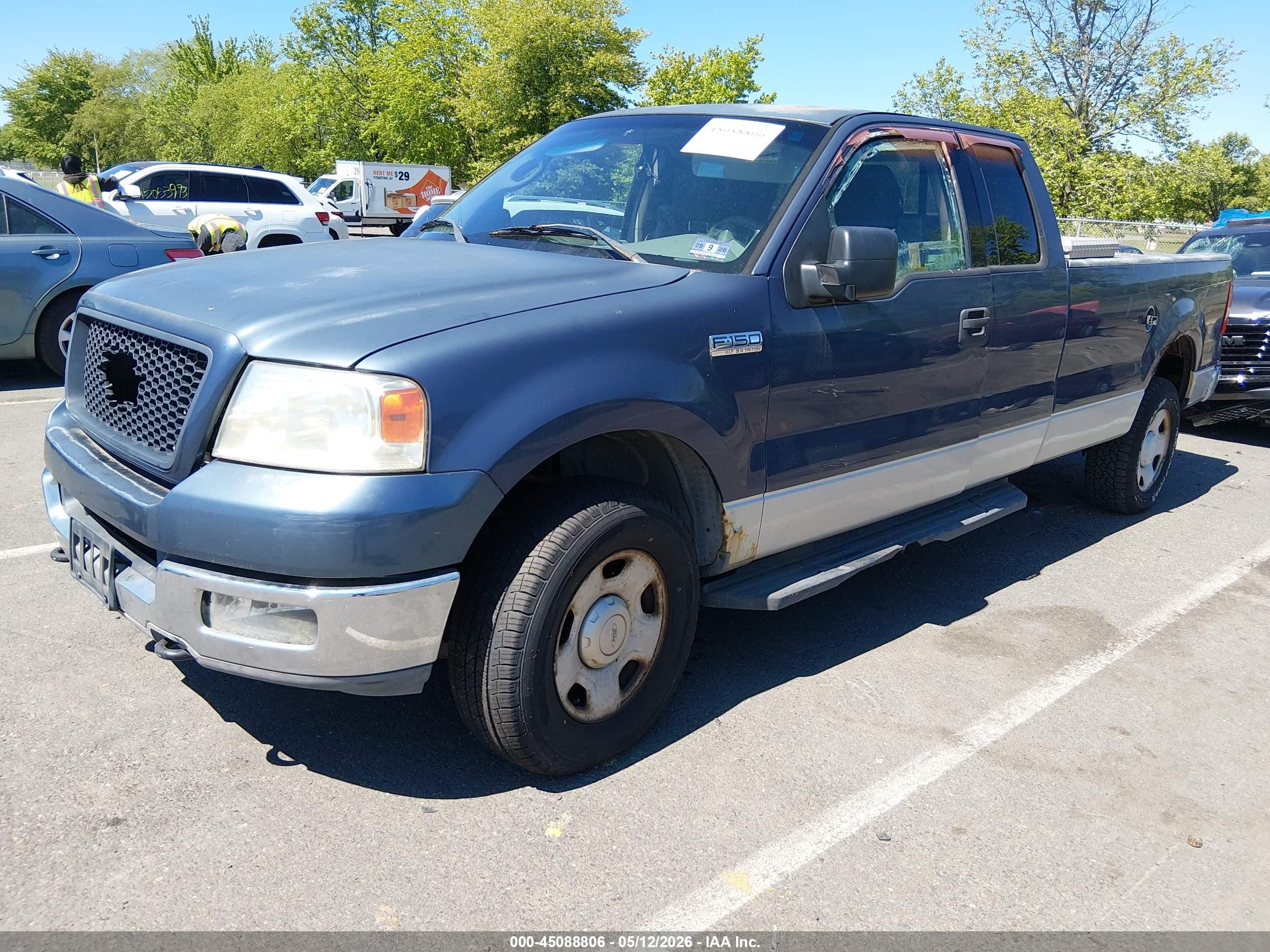 2004 Ford F-150 Xl/xlt Blue vin: 1FTVX14504NC46066