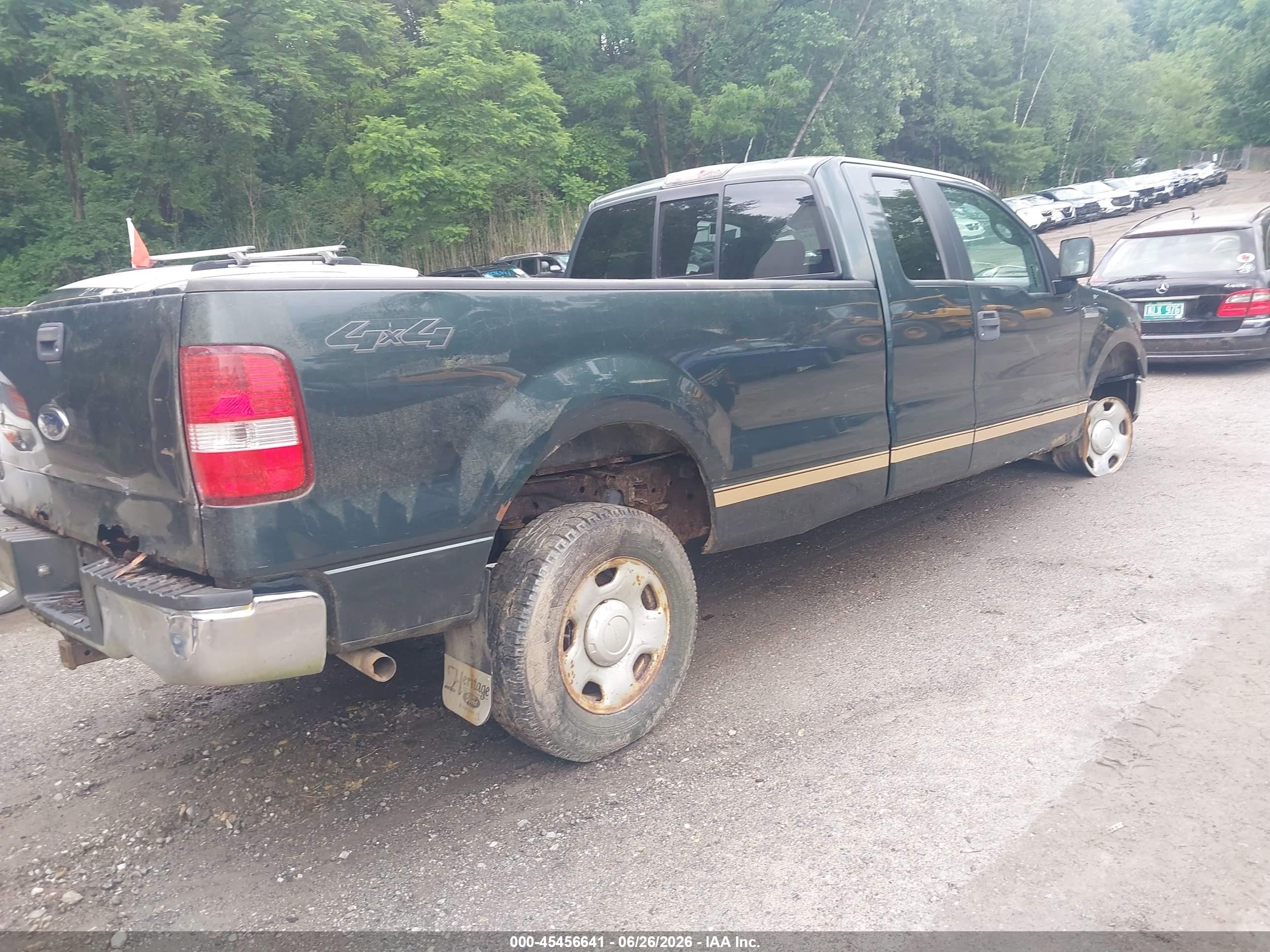 2005 Ford F-150 Fx4/lariat/xl/xlt Green vin: 1FTVX14575NA65192