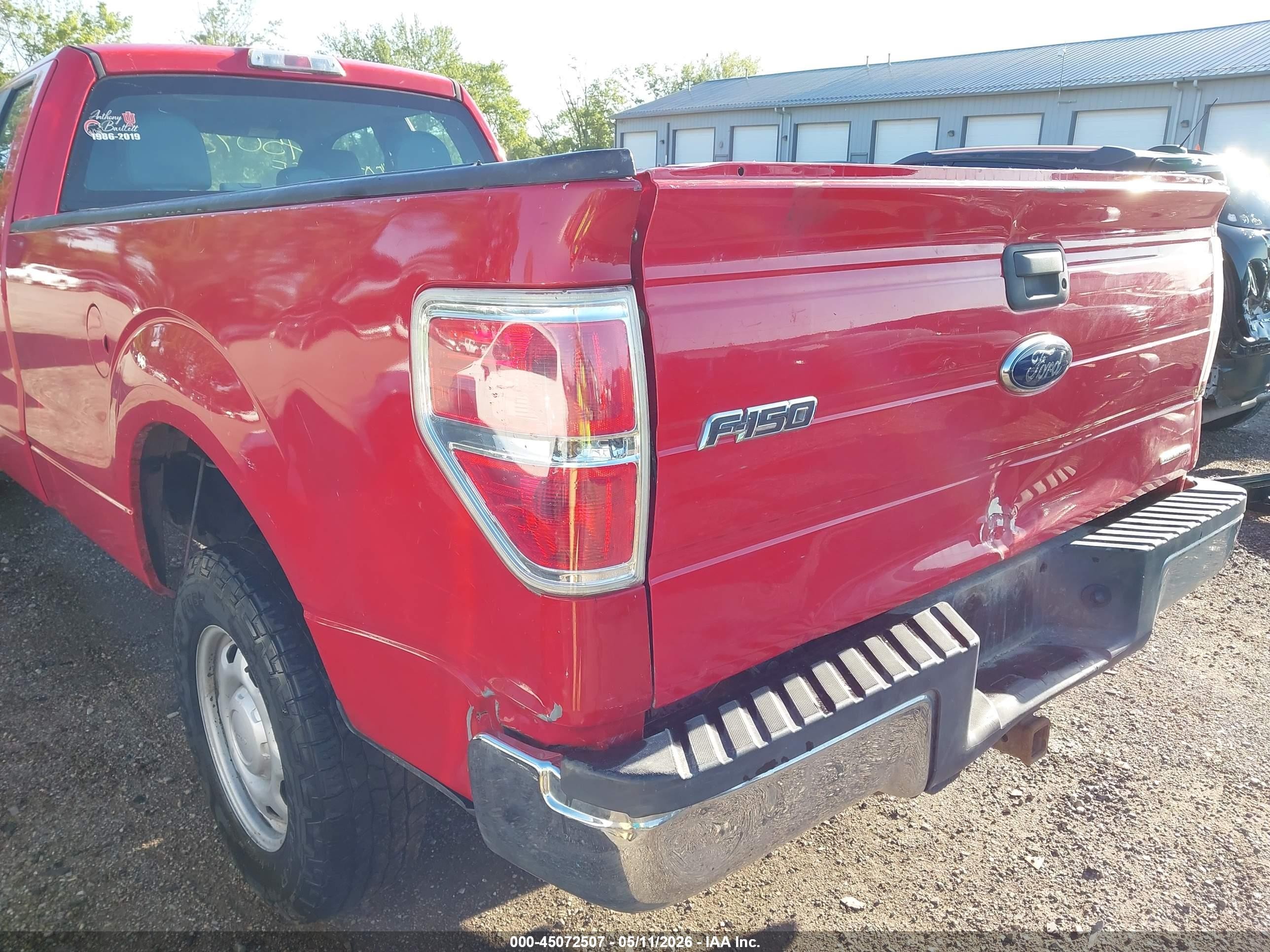 2013 Ford F-150 Xl Red vin: 1FTVX1EF6DKF08598