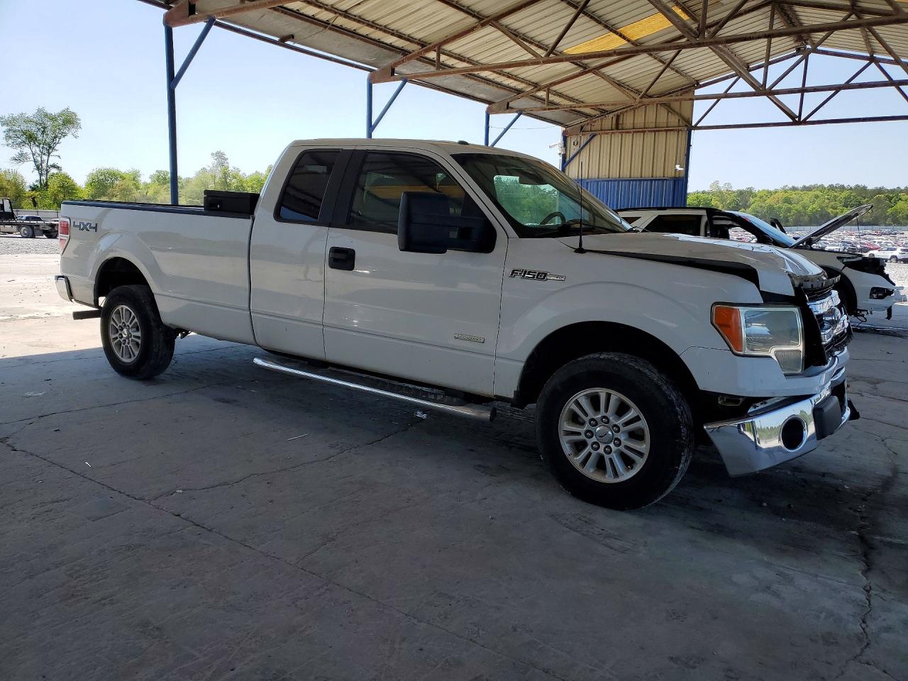 2014 Ford F150 Super Cab White vin: 1FTVX1ET4EKD41276