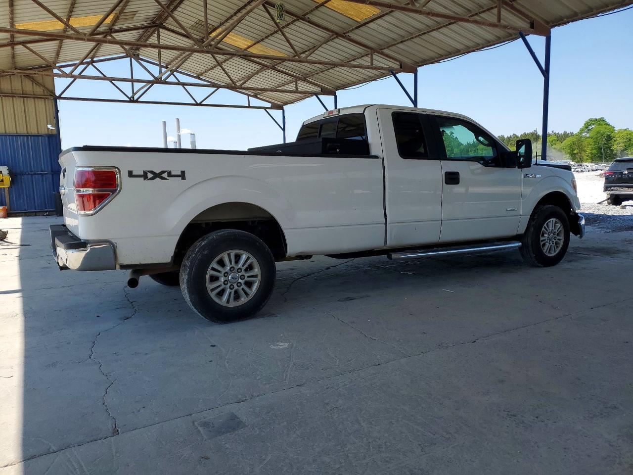 2014 Ford F150 Super Cab White vin: 1FTVX1ET4EKD41276
