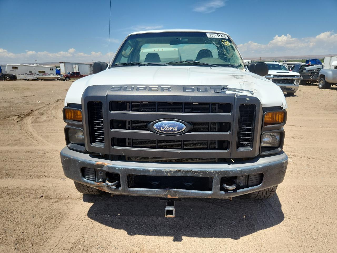 2008 Ford F350 Srw Super Duty White vin: 1FTWF31Y98EE47200 Damage: Grille, Broken, Replacement Required