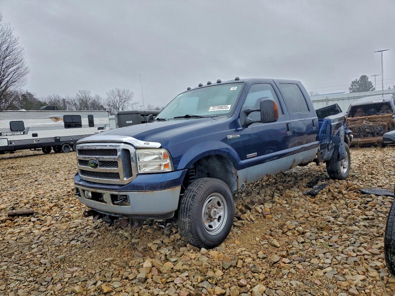 2006 Ford F350 Srw Super Duty Blue vin: 1FTWW31P06EA97637