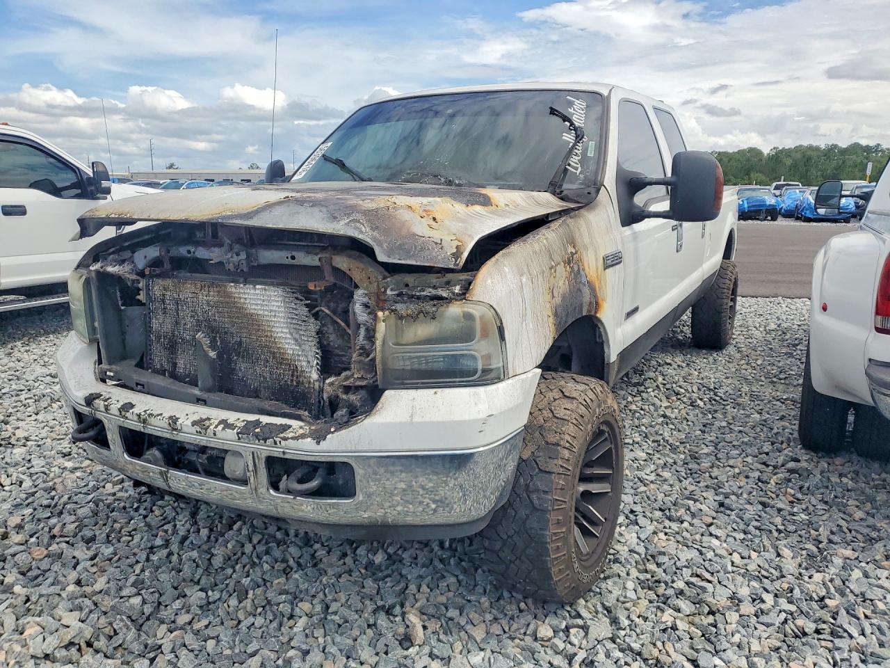 2005 Ford F350 Srw Super Duty White vin: 1FTWW31P95ED21521