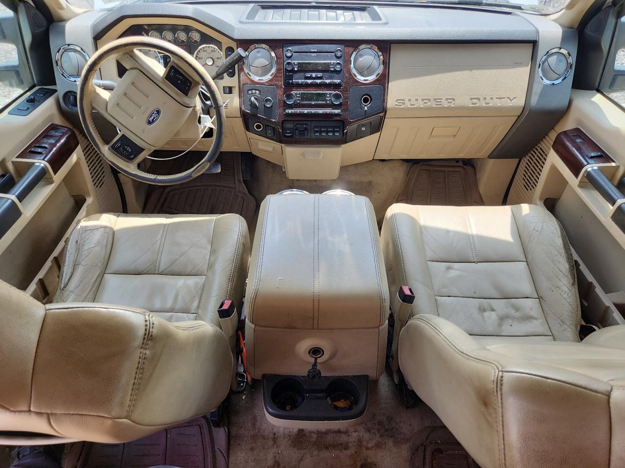 2008 Ford F350 Srw Super Duty White vin: 1FTWW31R58ED74299 Damage: Right Front Seat, Torn, 1 To 2 Inches
