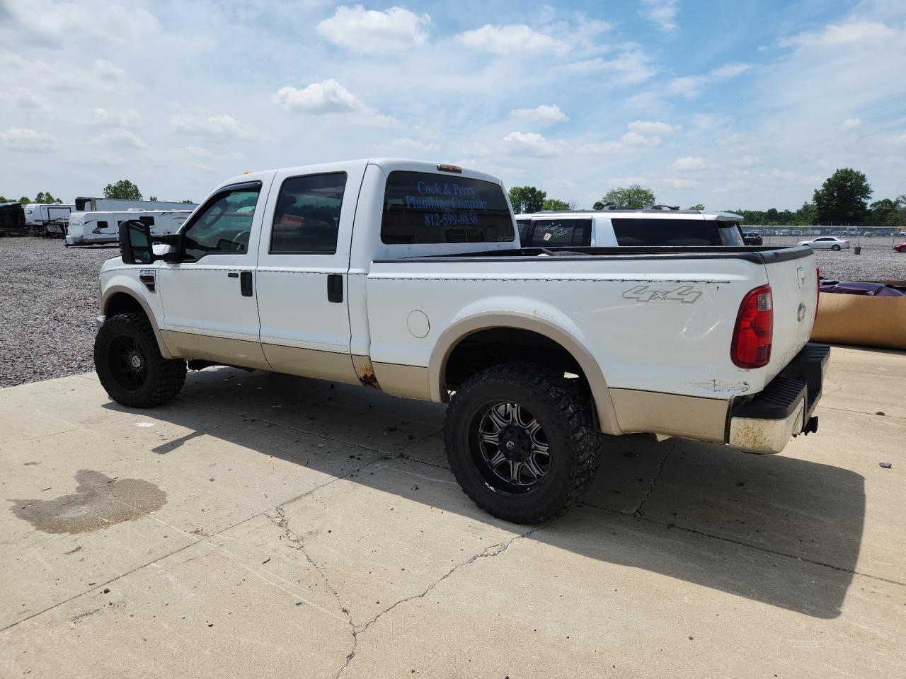 2008 Ford F350 Srw Super Duty White vin: 1FTWW31R58ED74299 Damage: Left Bed Side, Dent(S) W/ Paint Dmg, > 12 Inches
