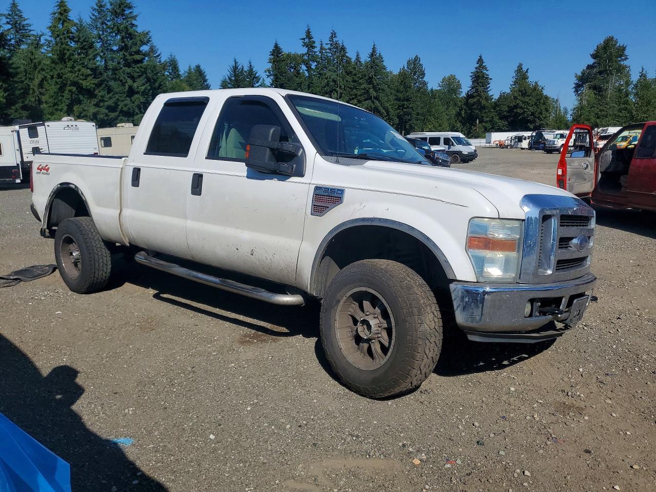 2008 Ford F350 Srw Super Duty White vin: 1FTWW31RX8EA22934