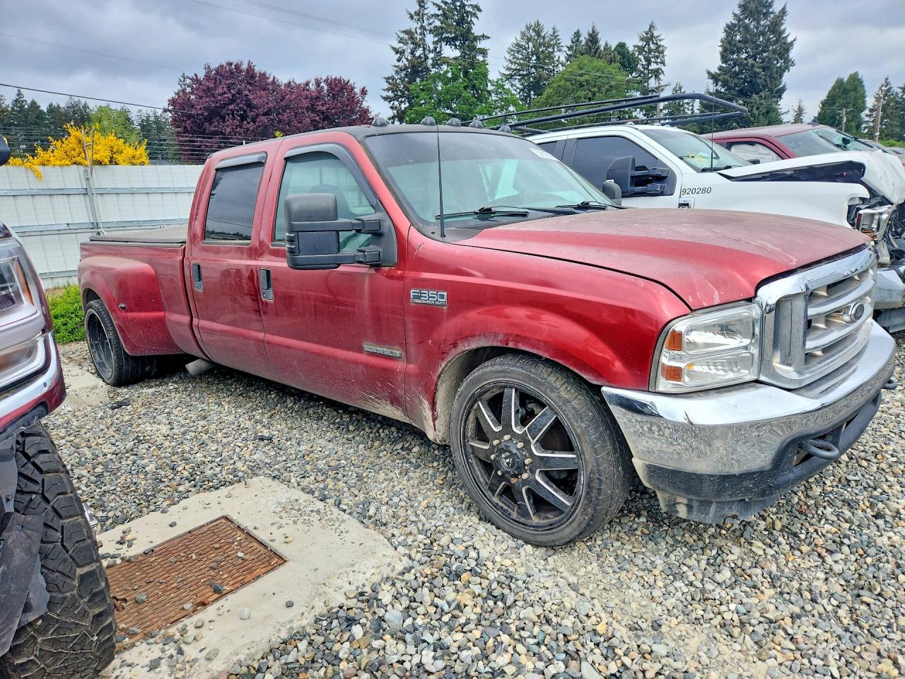 2001 Ford F350 Super Duty Red vin: 1FTWW32F21ED78062