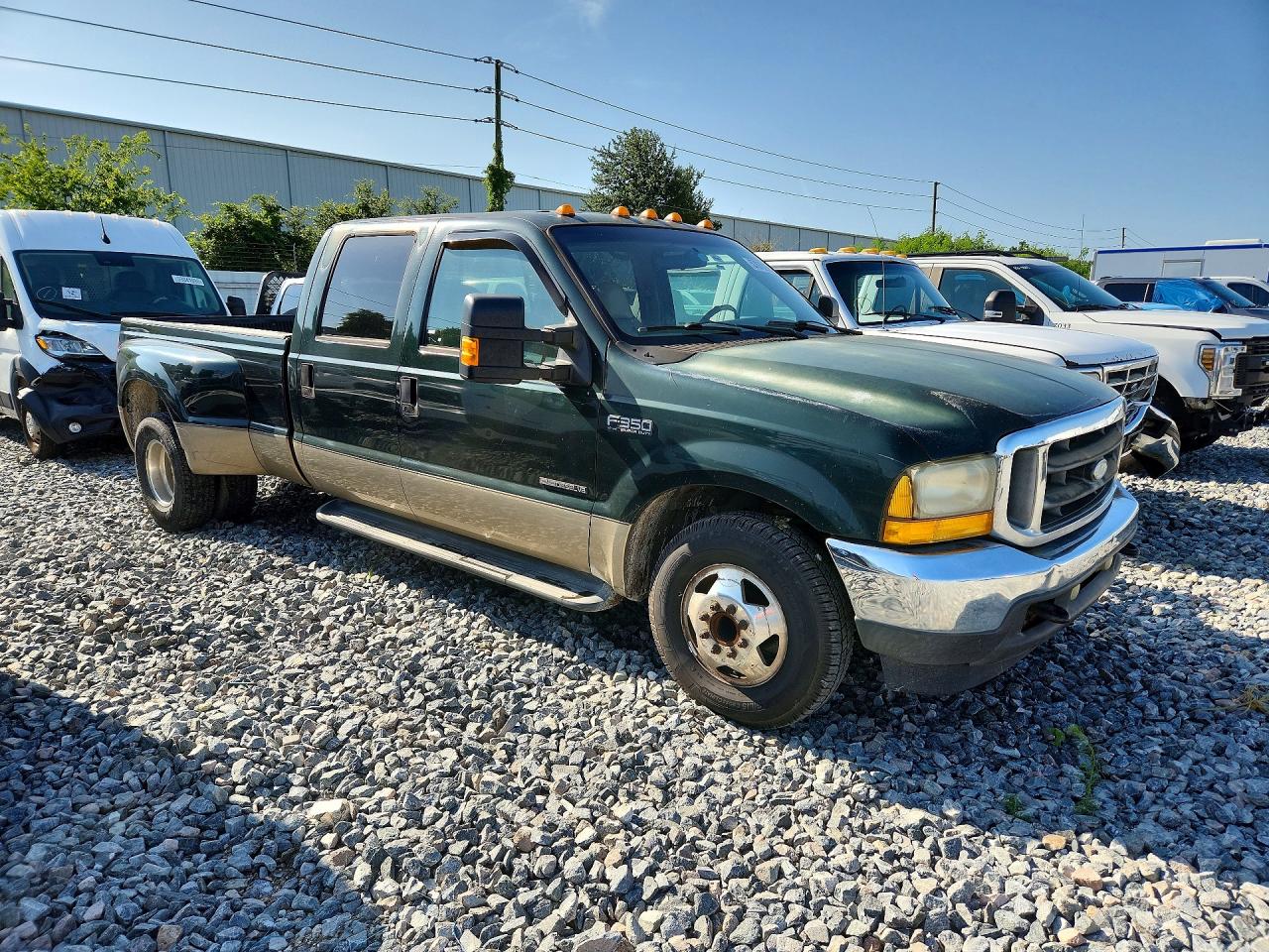 2001 Ford F350 Super Duty Green vin: 1FTWW32F81ED54381