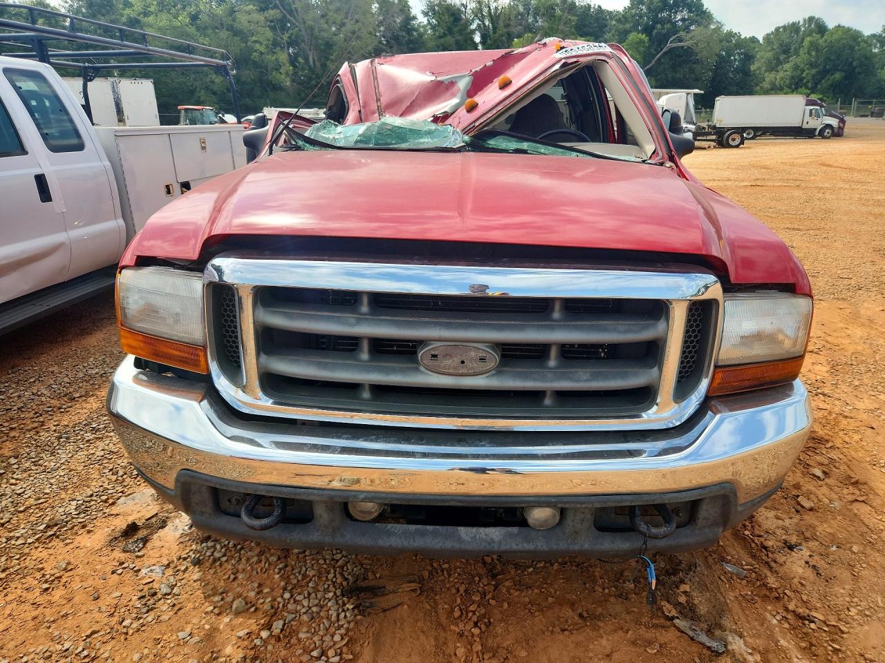 2000 Ford F350 Super Duty Red vin: 1FTWX32F4YED36029