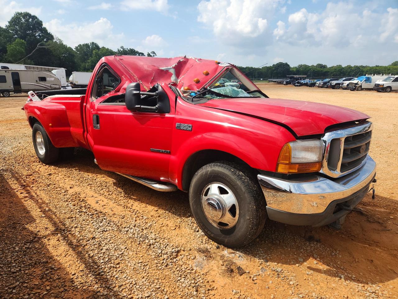 2000 Ford F350 Super Duty Red vin: 1FTWX32F4YED36029