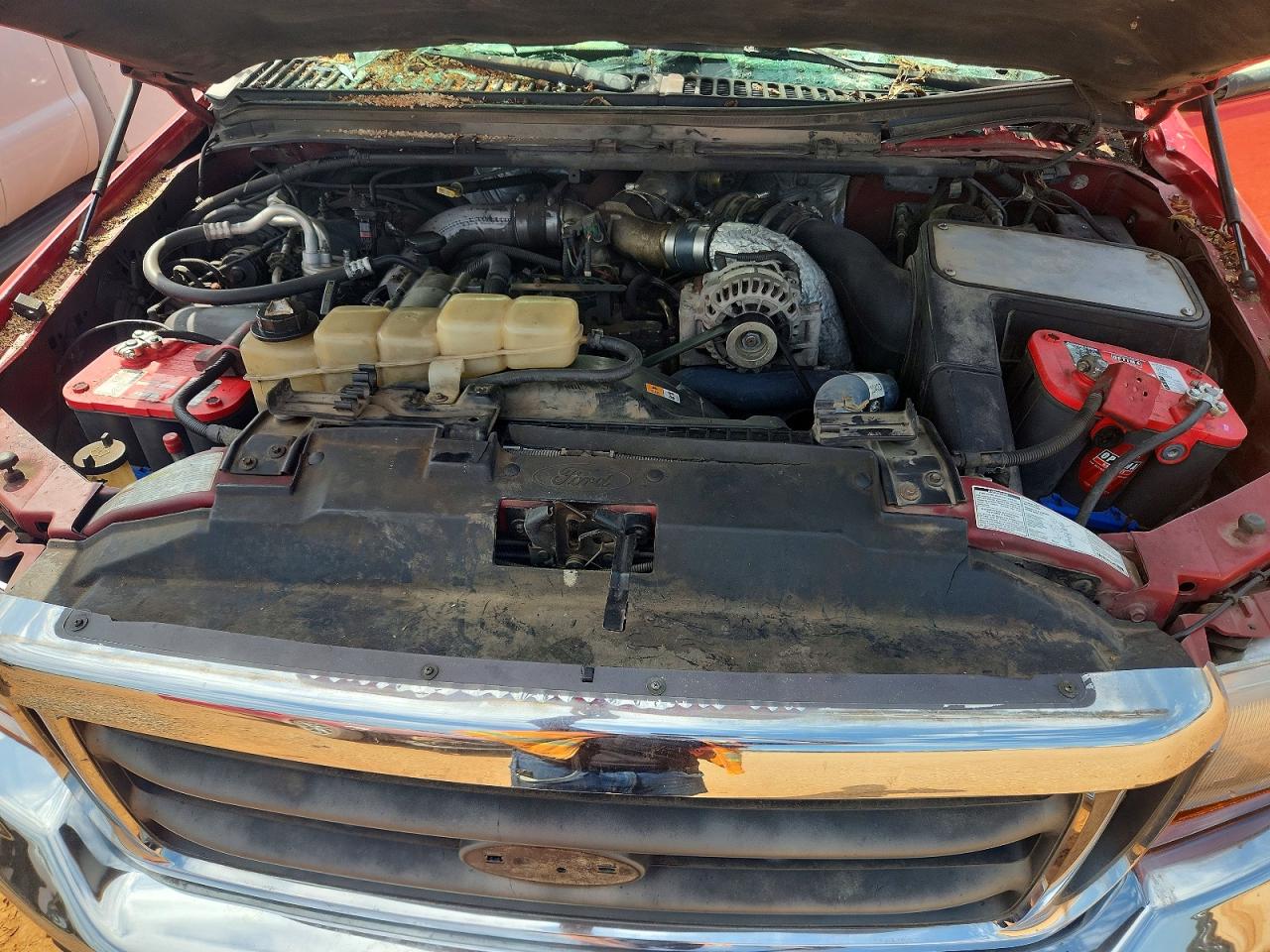 2000 Ford F350 Super Duty Red vin: 1FTWX32F4YED36029