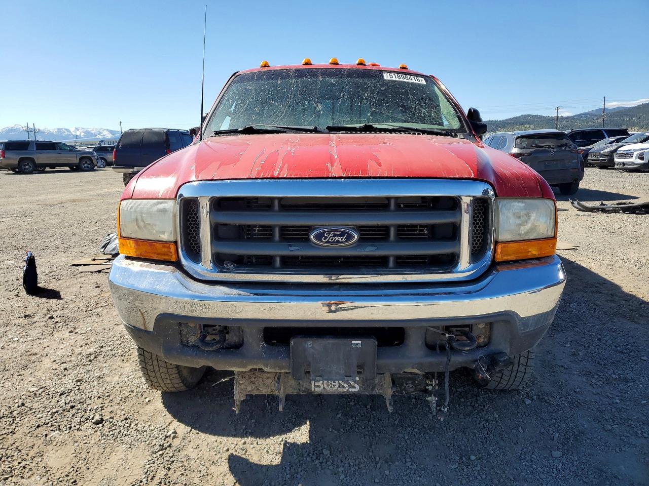 2000 Ford F350 Super Duty Red vin: 1FTWX33F7YEE53635