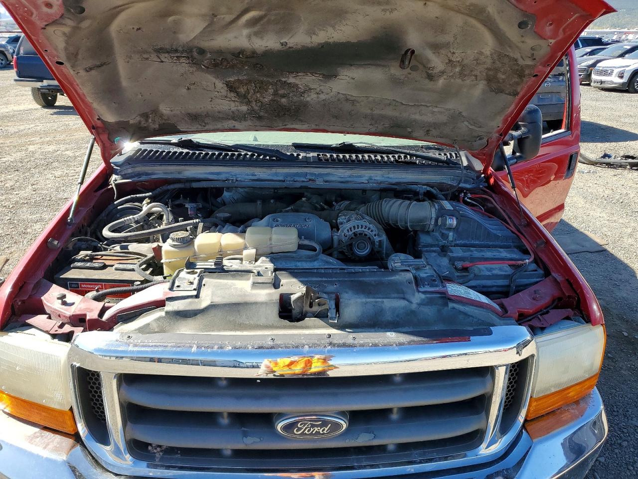 2000 Ford F350 Super Duty Red vin: 1FTWX33F7YEE53635