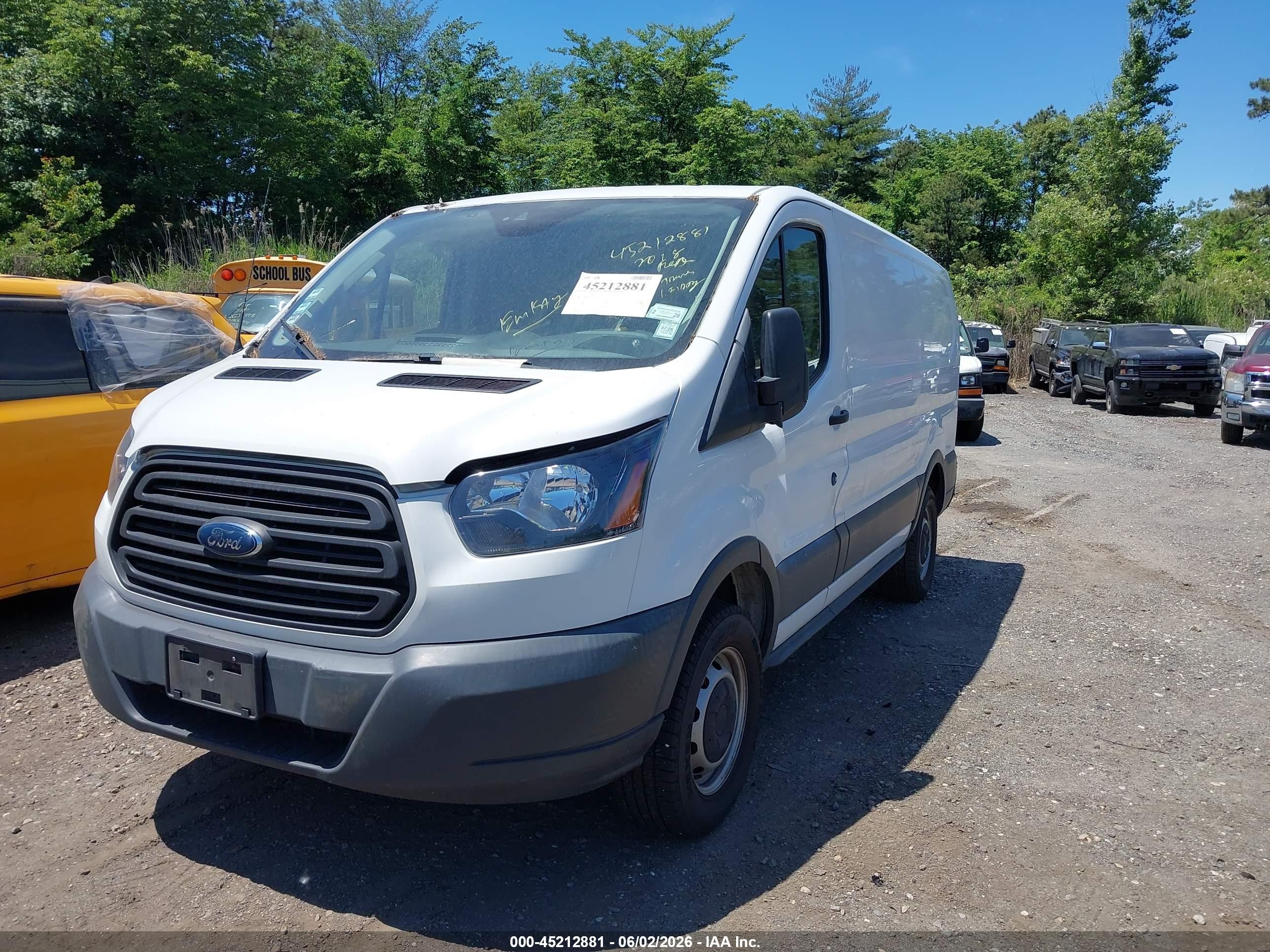 2018 Ford Transit-150   White vin: 1FTYE1ZM9JKA48358