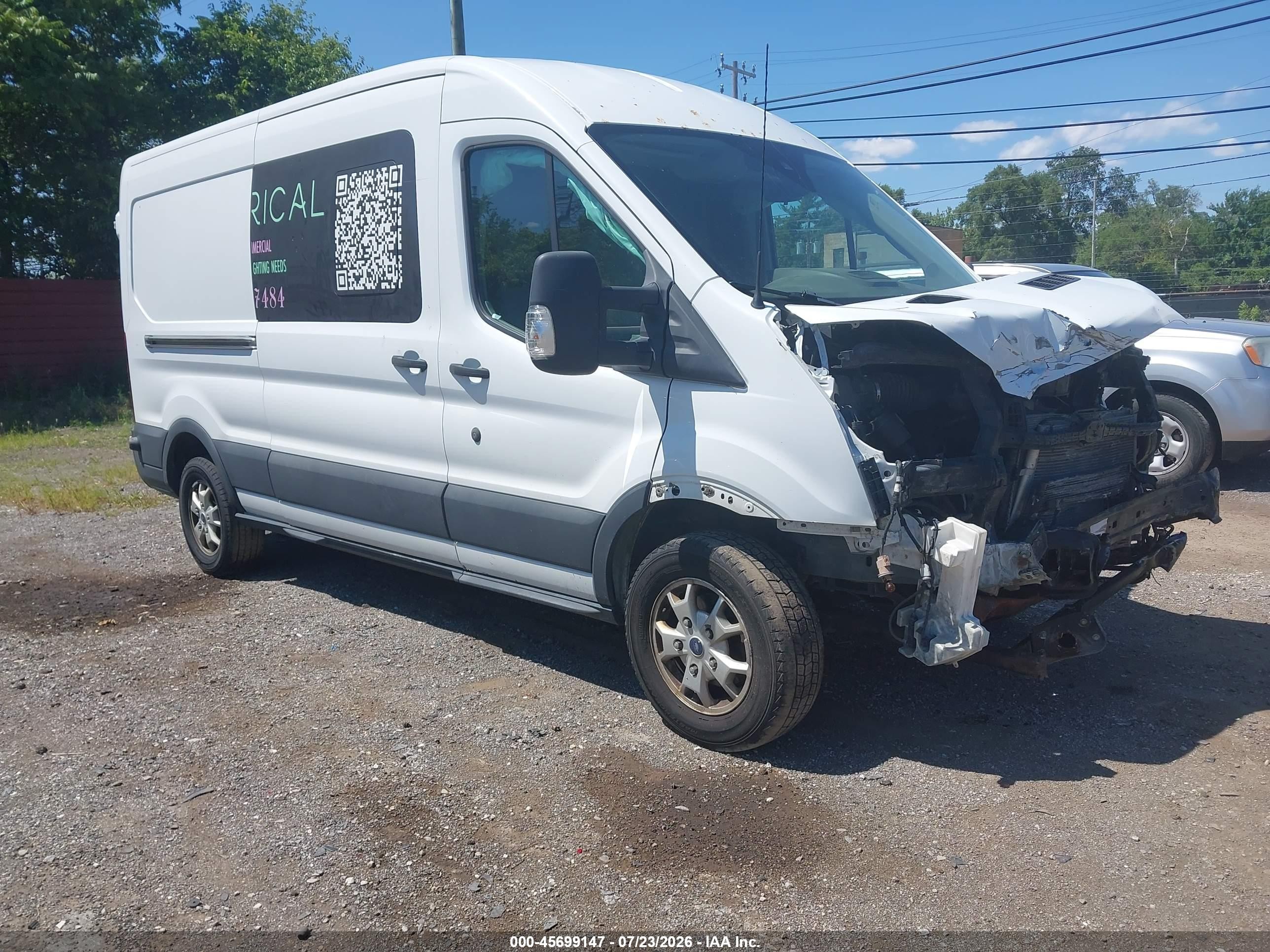 2015 Ford Transit-150   White vin: 1FTYE2CM2FKA49003