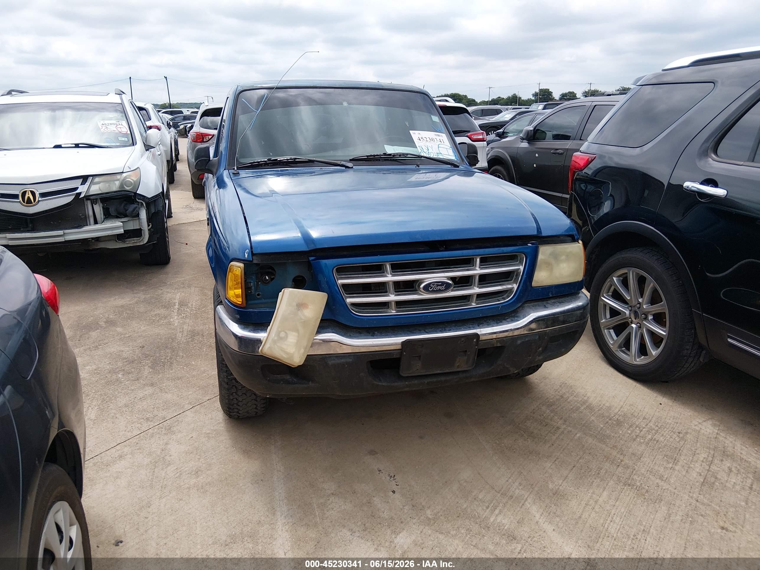 2001 Ford Ranger Xl/xlt Blue vin: 1FTYR10C01PA66291