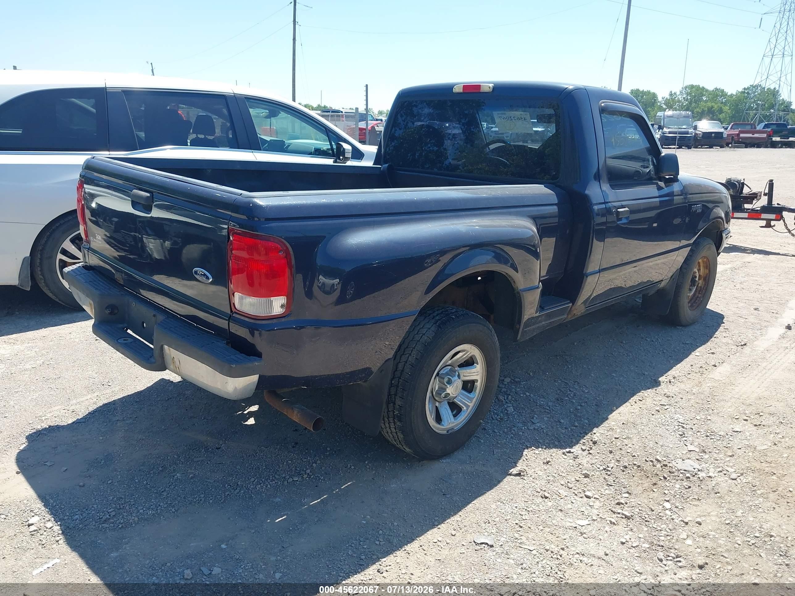 2000 Ford Ranger Xl/xlt Blue vin: 1FTYR10C0YTA43210
