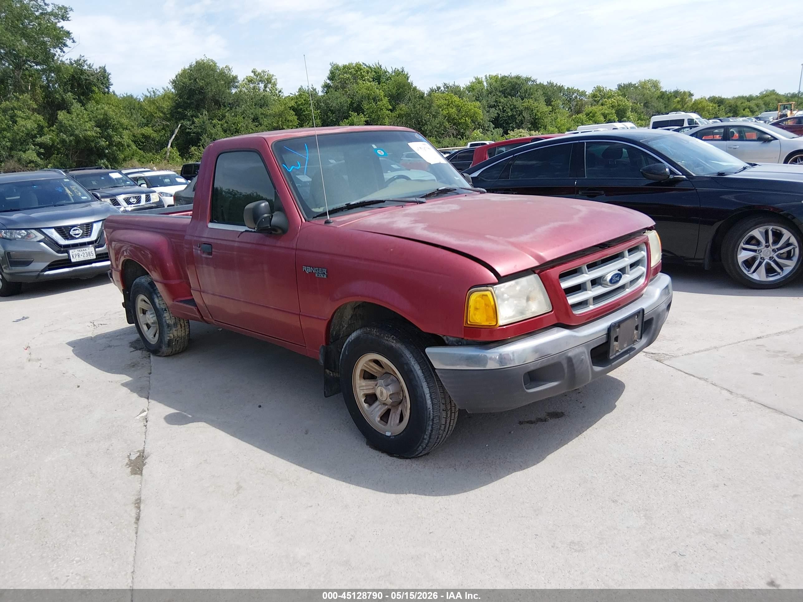 2001 Ford Ranger Xl/xlt Maroon vin: 1FTYR10C21PA21000