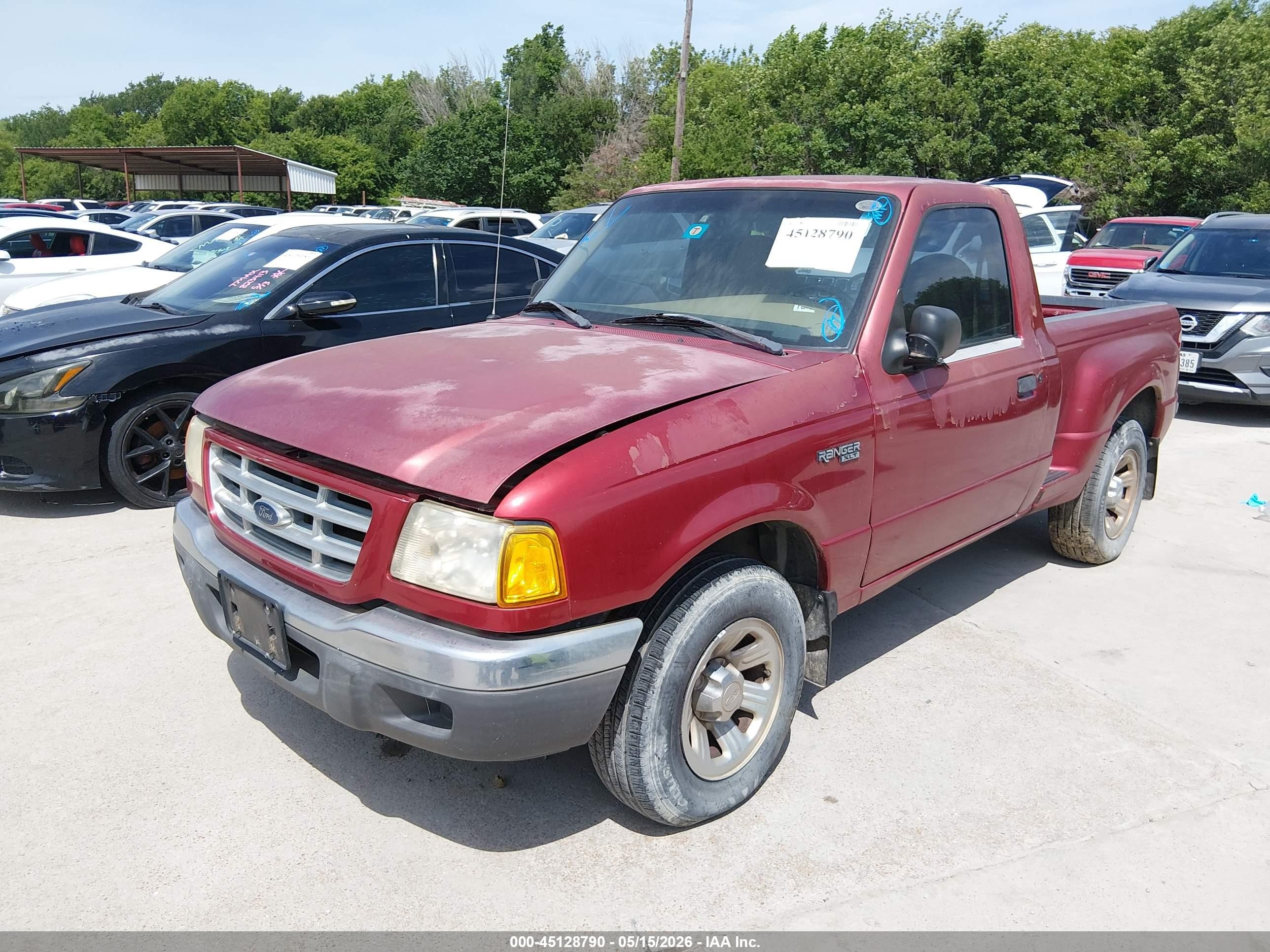 2001 Ford Ranger Xl/xlt Maroon vin: 1FTYR10C21PA21000