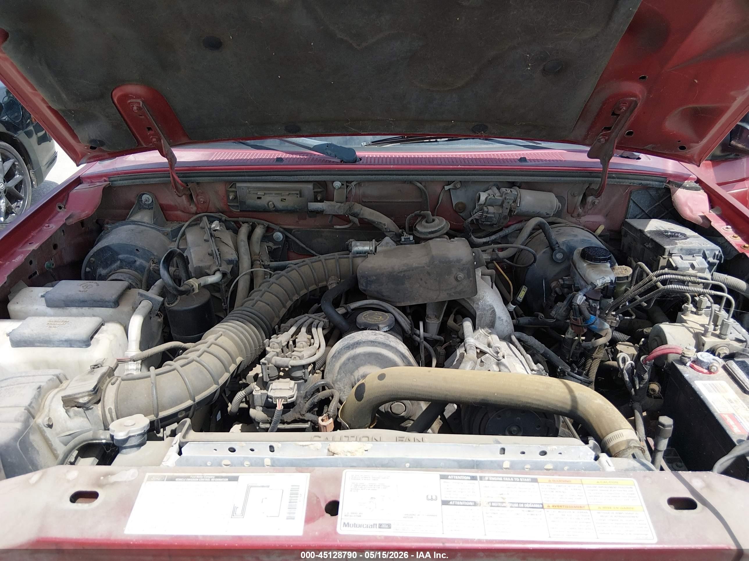 2001 Ford Ranger Xl/xlt Maroon vin: 1FTYR10C21PA21000