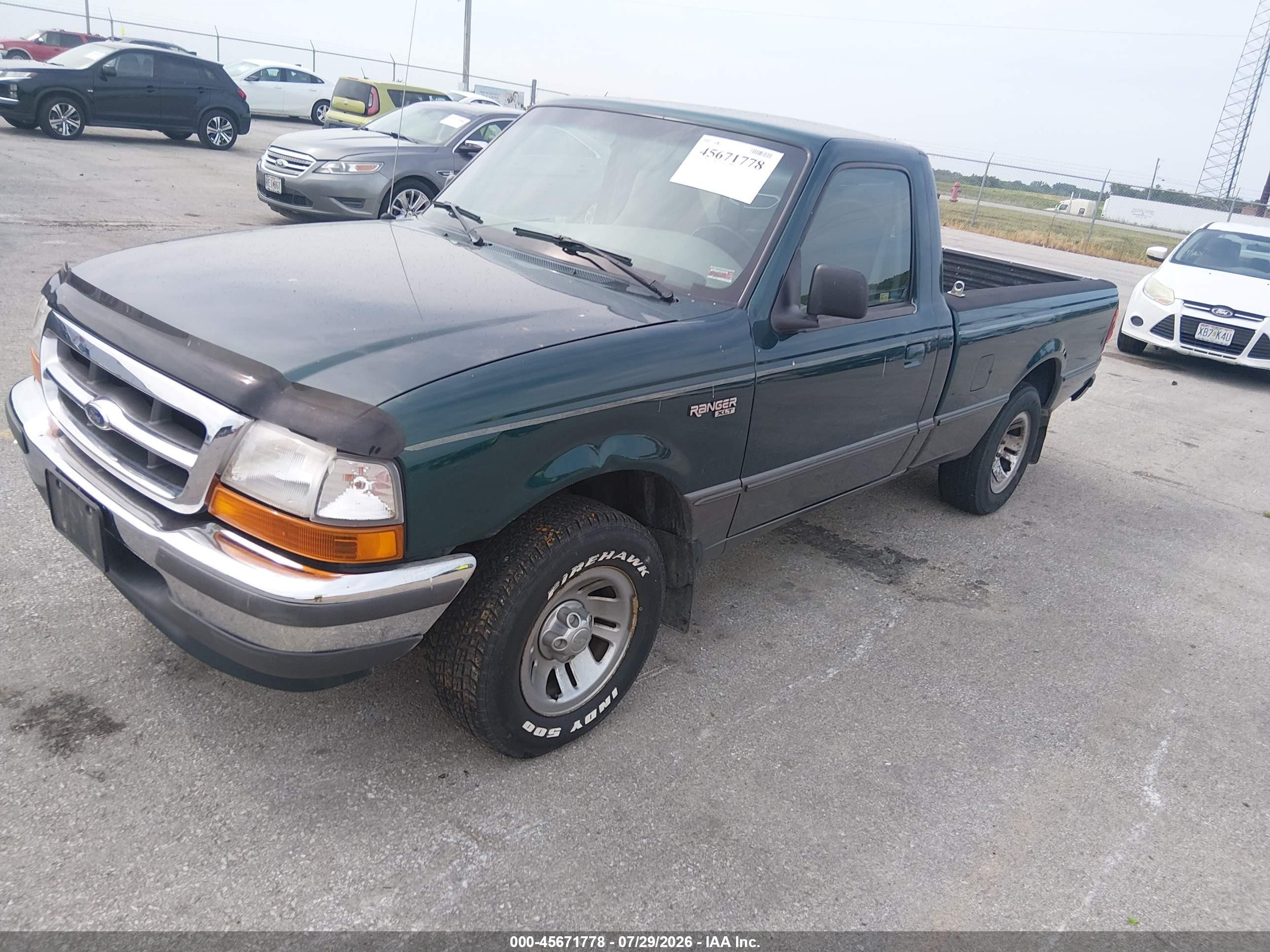 1998 Ford Ranger Splash/xl/xlt Green vin: 1FTYR10C2WPB14168