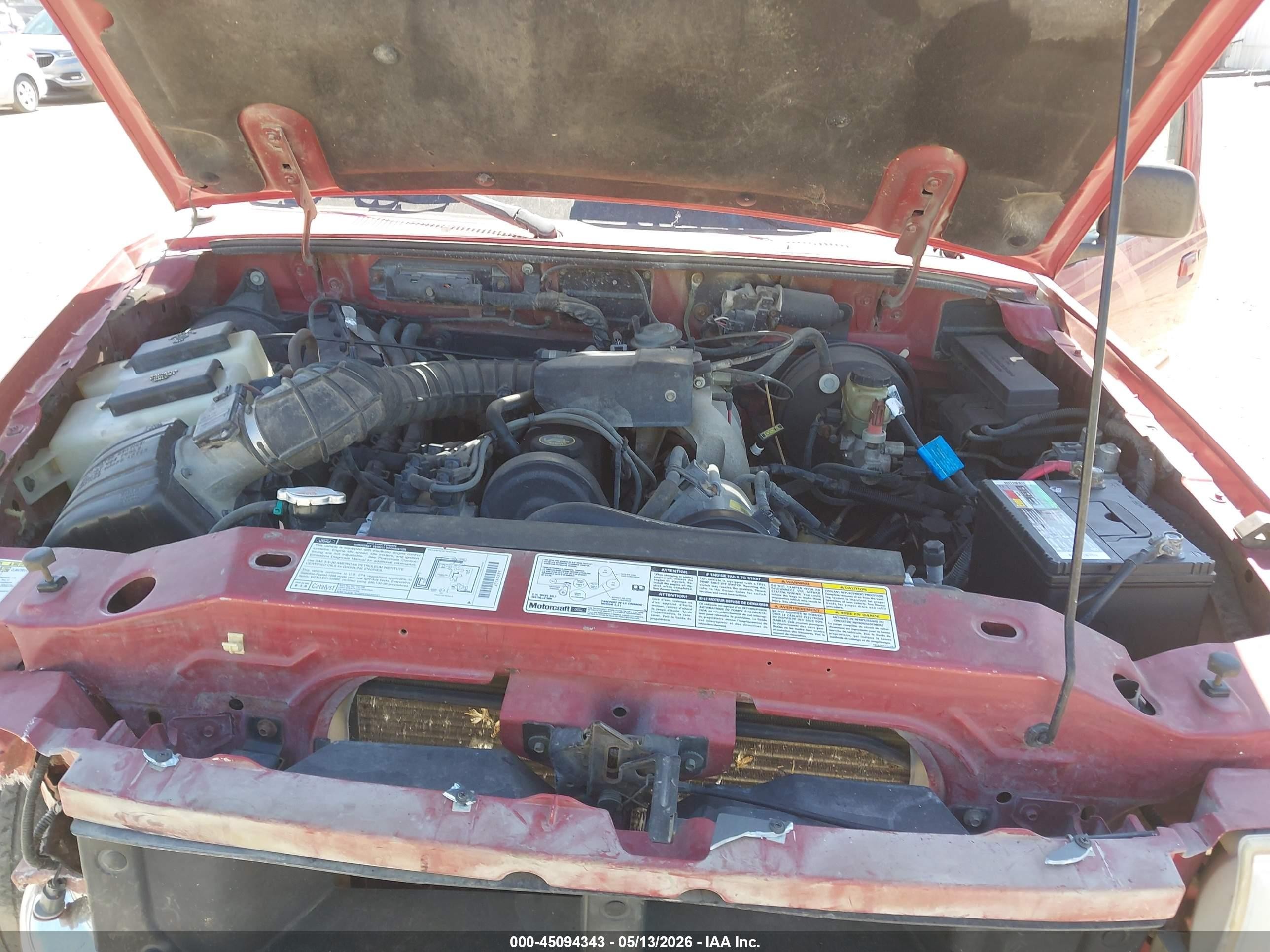 1998 Ford Ranger Splash/xl/xlt Red vin: 1FTYR10C2WUC42458