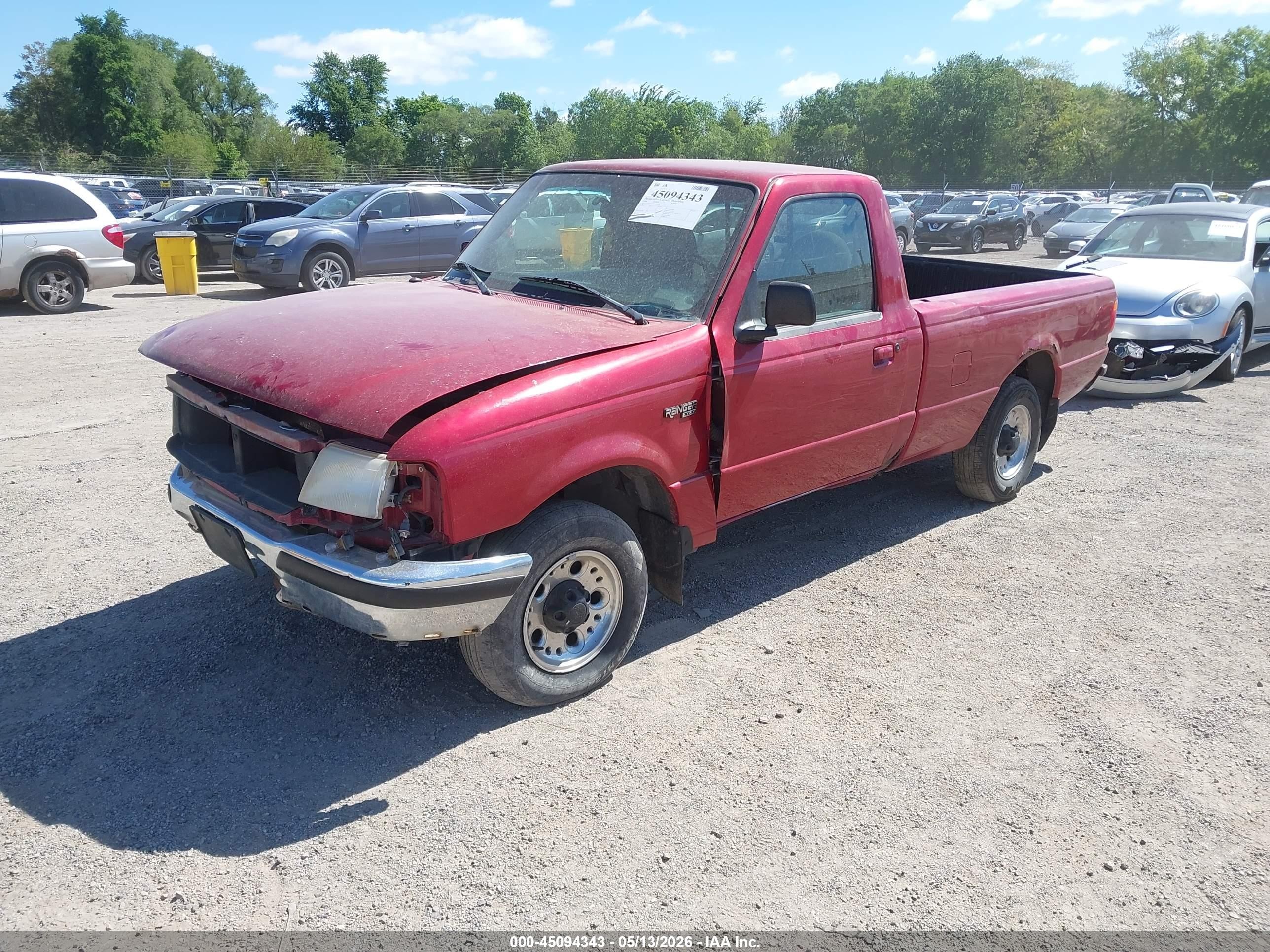 1998 Ford Ranger Splash/xl/xlt Red vin: 1FTYR10C2WUC42458
