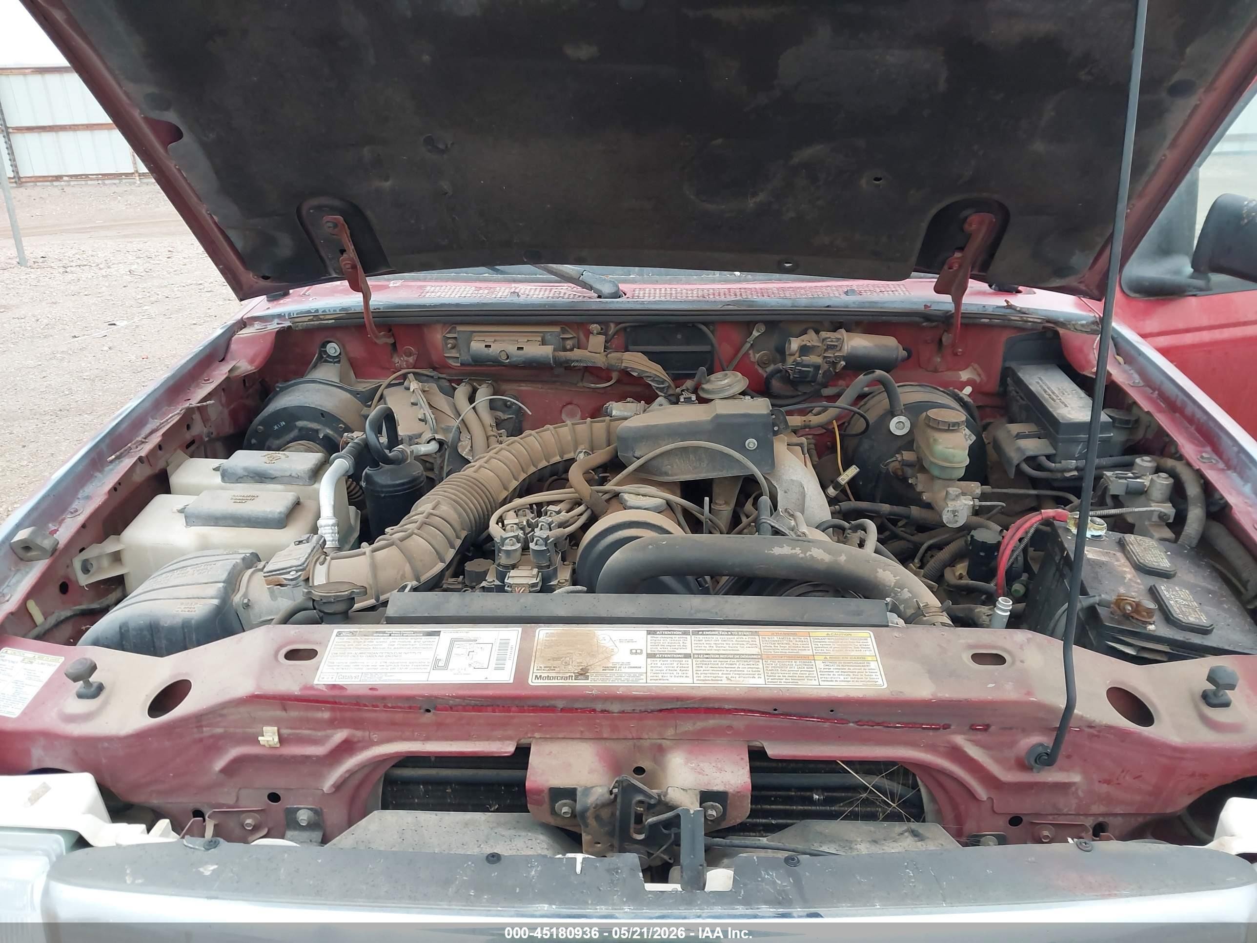 1998 Ford Ranger Splash/xl/xlt Red vin: 1FTYR10C2WUC52567