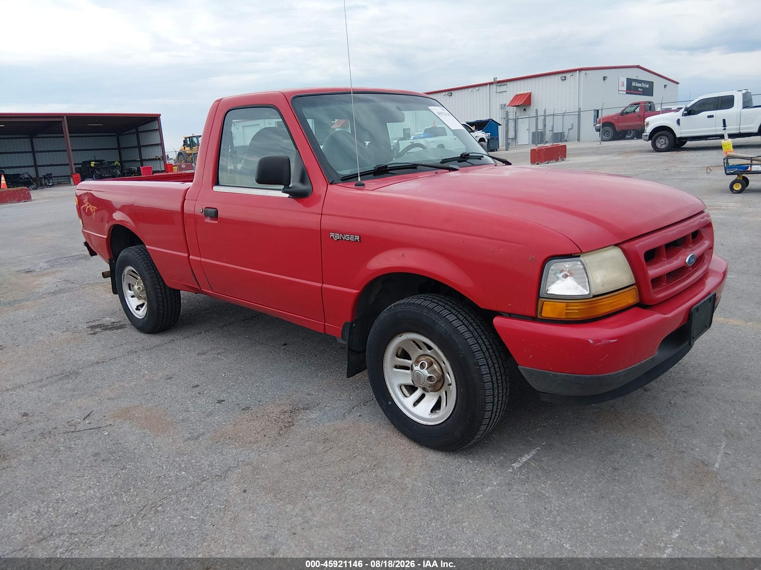 1999 Ford Ranger Xl/xlt Red vin: 1FTYR10C2XPC02316