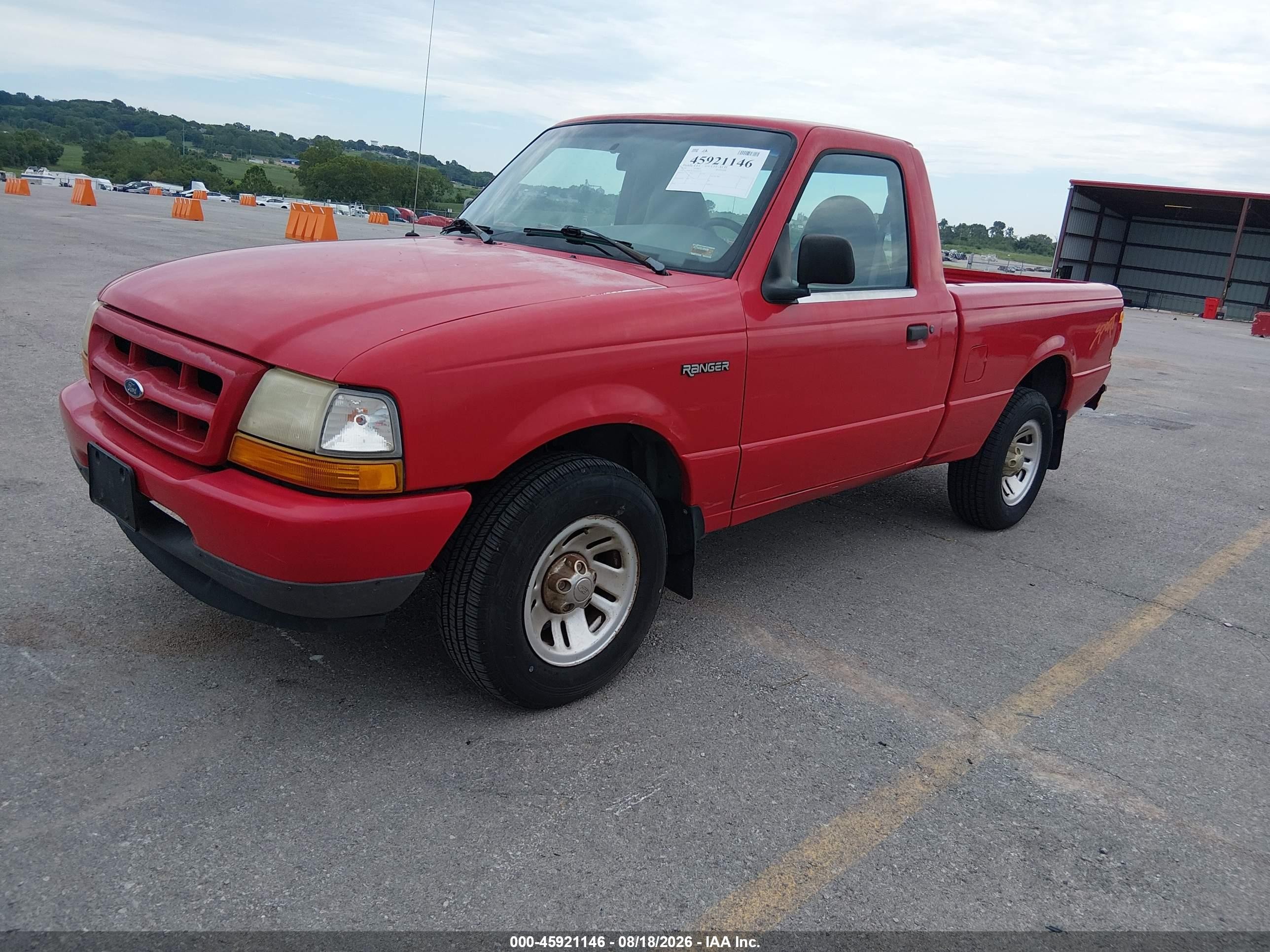 1999 Ford Ranger Xl/xlt Red vin: 1FTYR10C2XPC02316